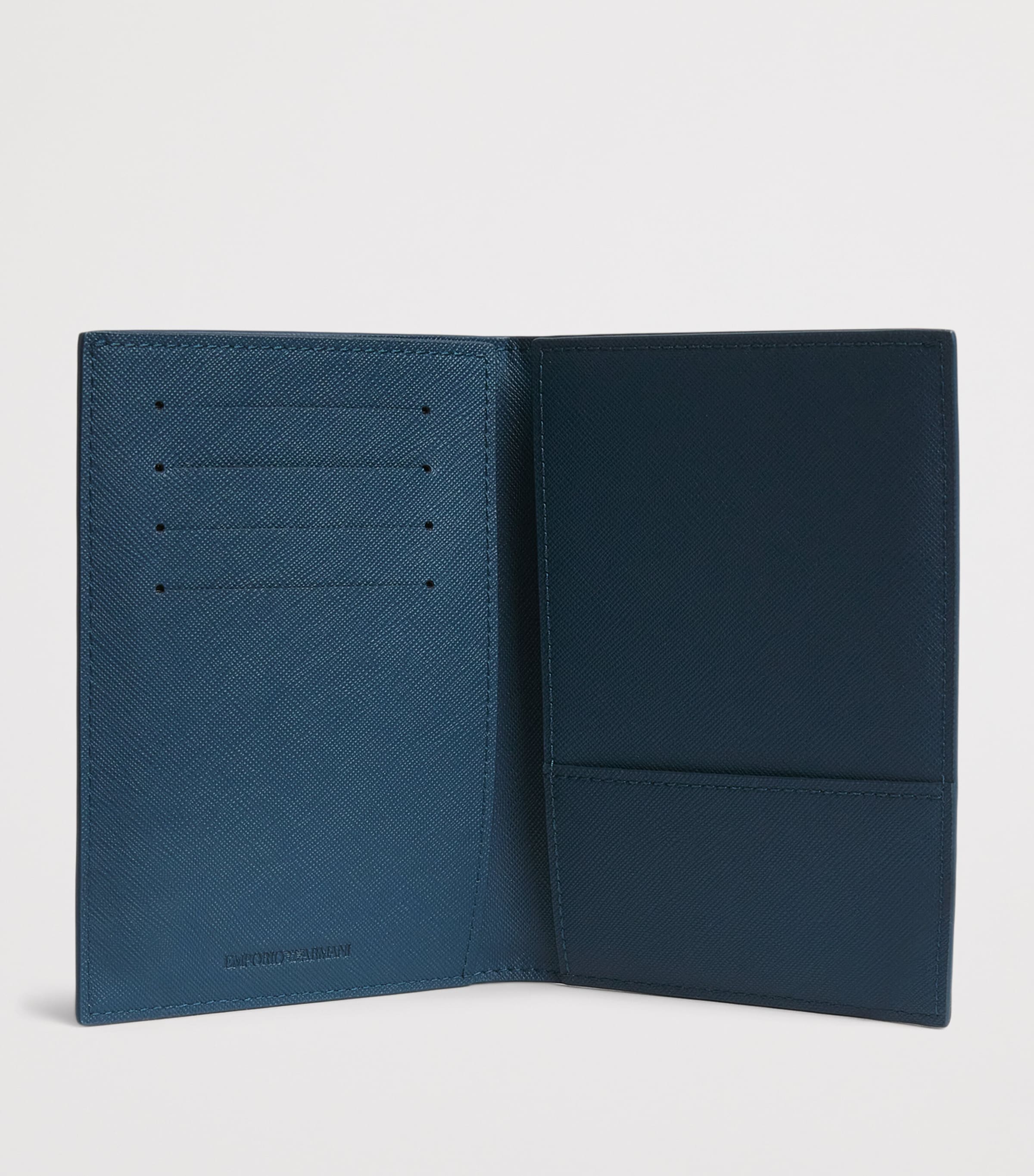 Emporio Armani Saffiano Leather Passport Holder Image 2