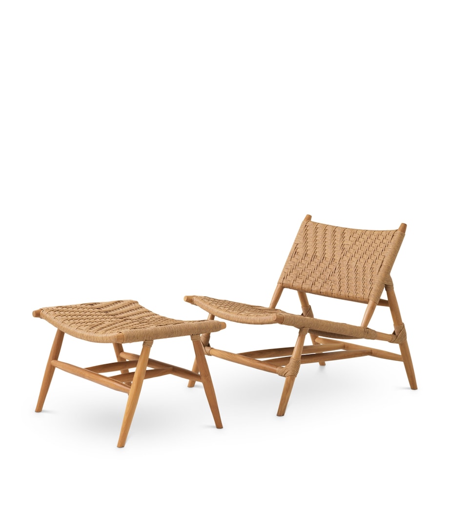 Eichholtz Teak Laroc Outdoor Chair and Footstool Ntrl Tk+fx Rtn Image 3