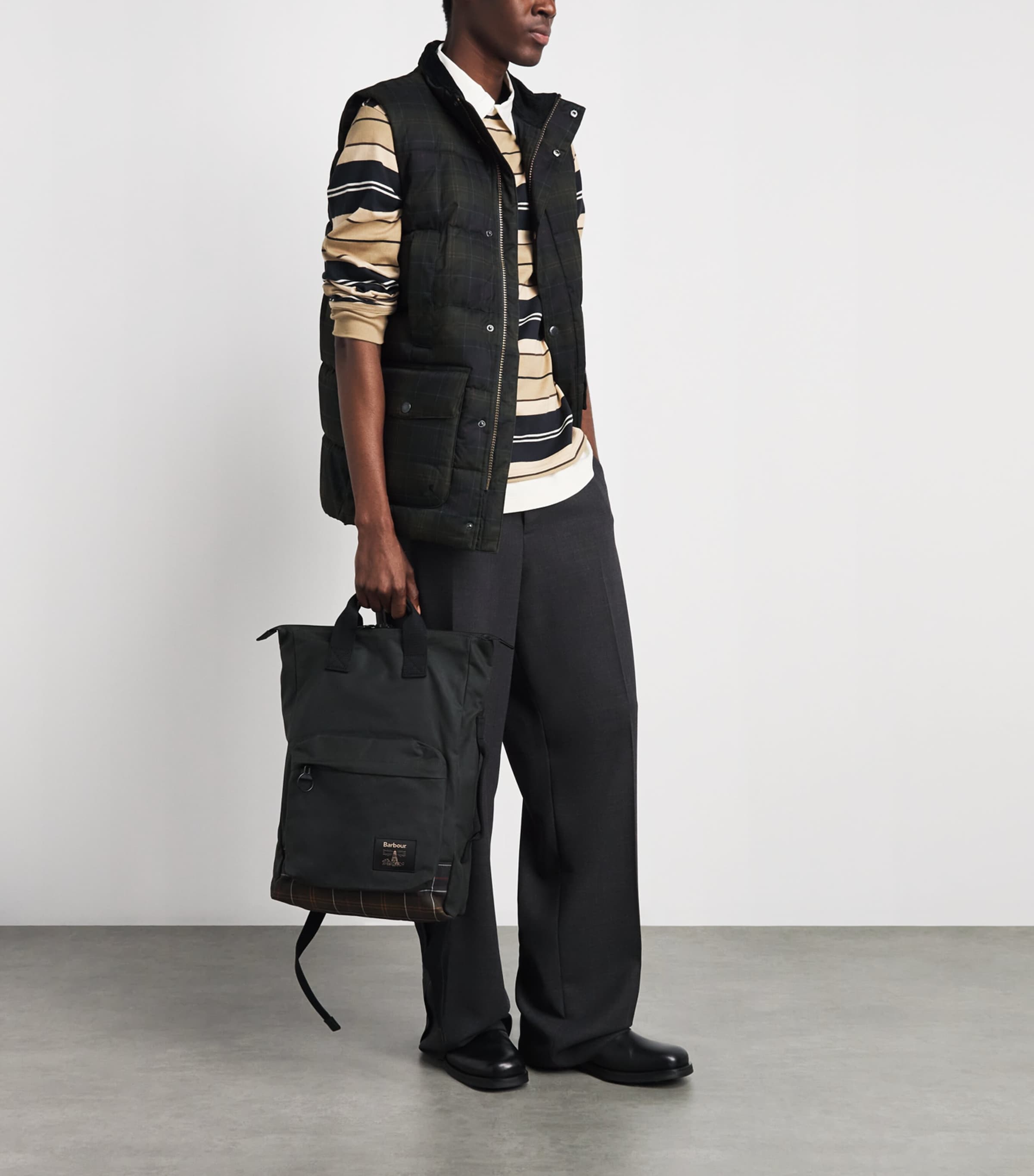 Barbour Mens Tartan Lonnen Gilet Shadow Classic Trtn Image 2