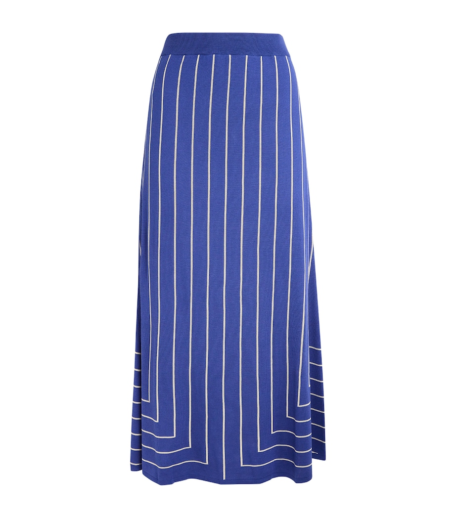Stripe Jacquard Maxi Skirt COBALT/AFFOGATO Image 1
