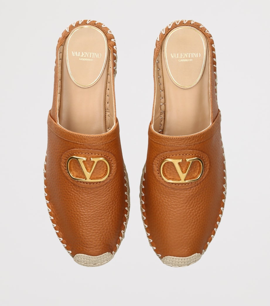 Leather Espadrille Mules TAN Image 4