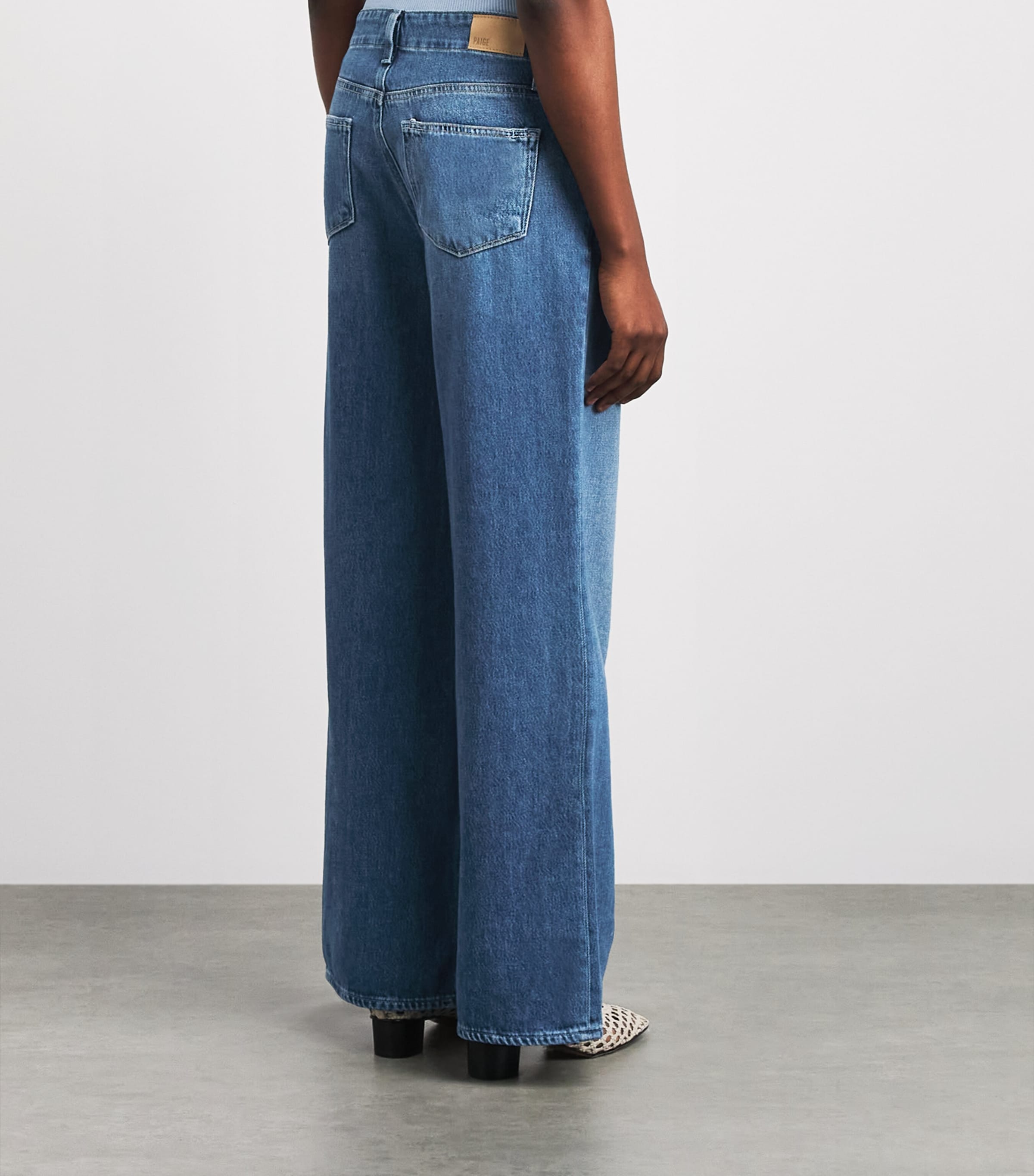 PAIGE Womens Zoey Wide-Leg Jeans Serenite Image 5