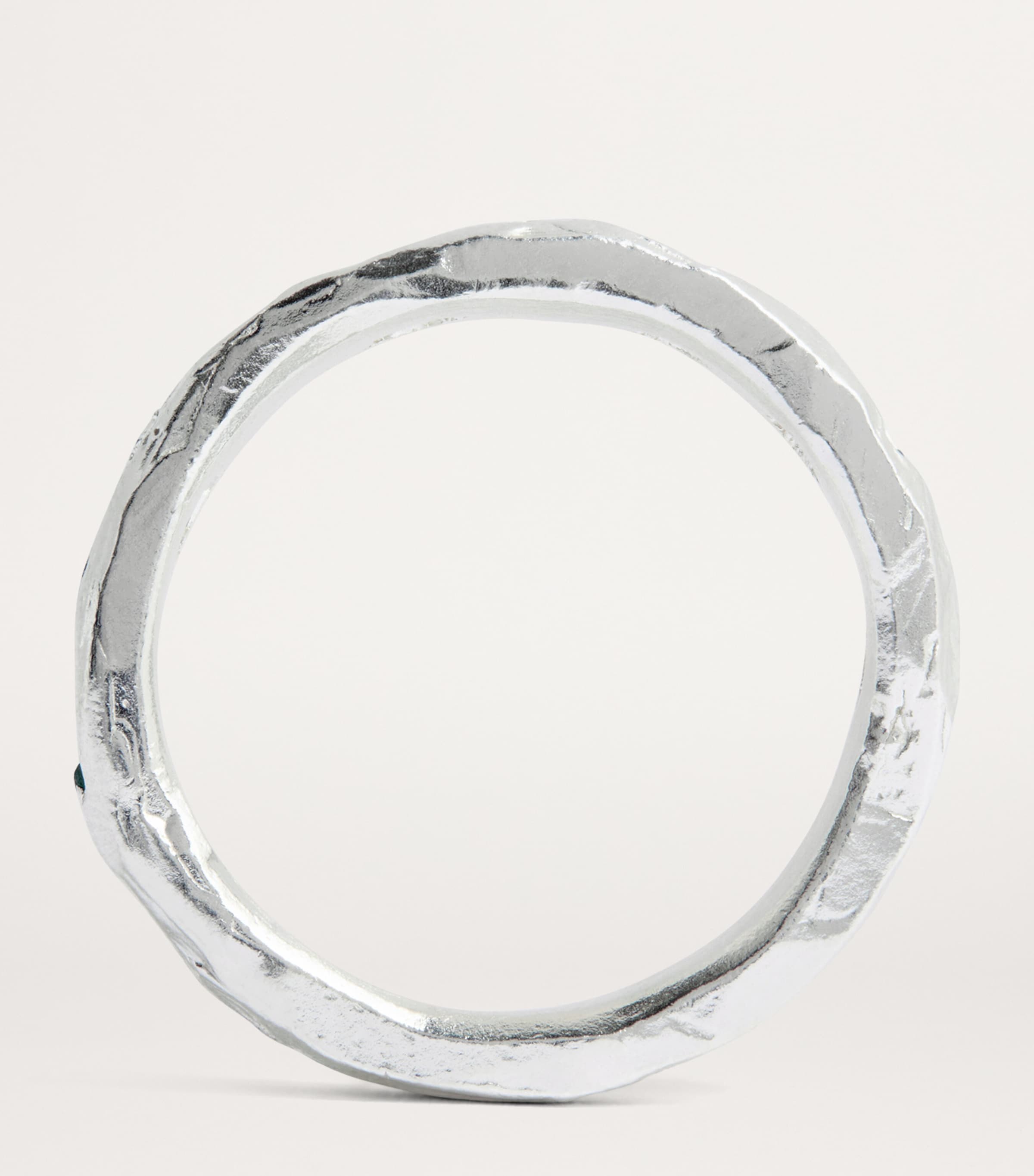 Sterling Silver and Emerald Ring GREEN Image 2