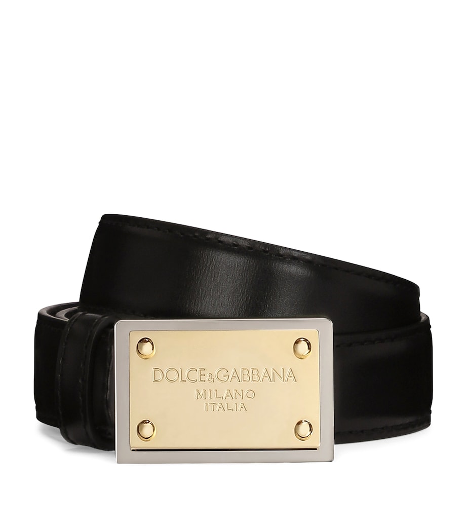 Thin Leather DG Buckle Belt 80999-BLACK Image 1