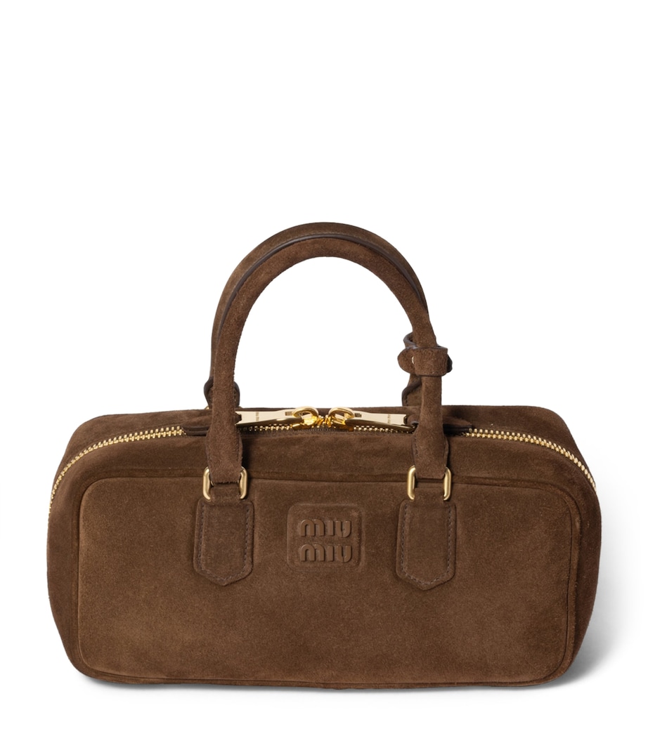 Suede Arcadie Top-Handle Bag F0324 Image 1