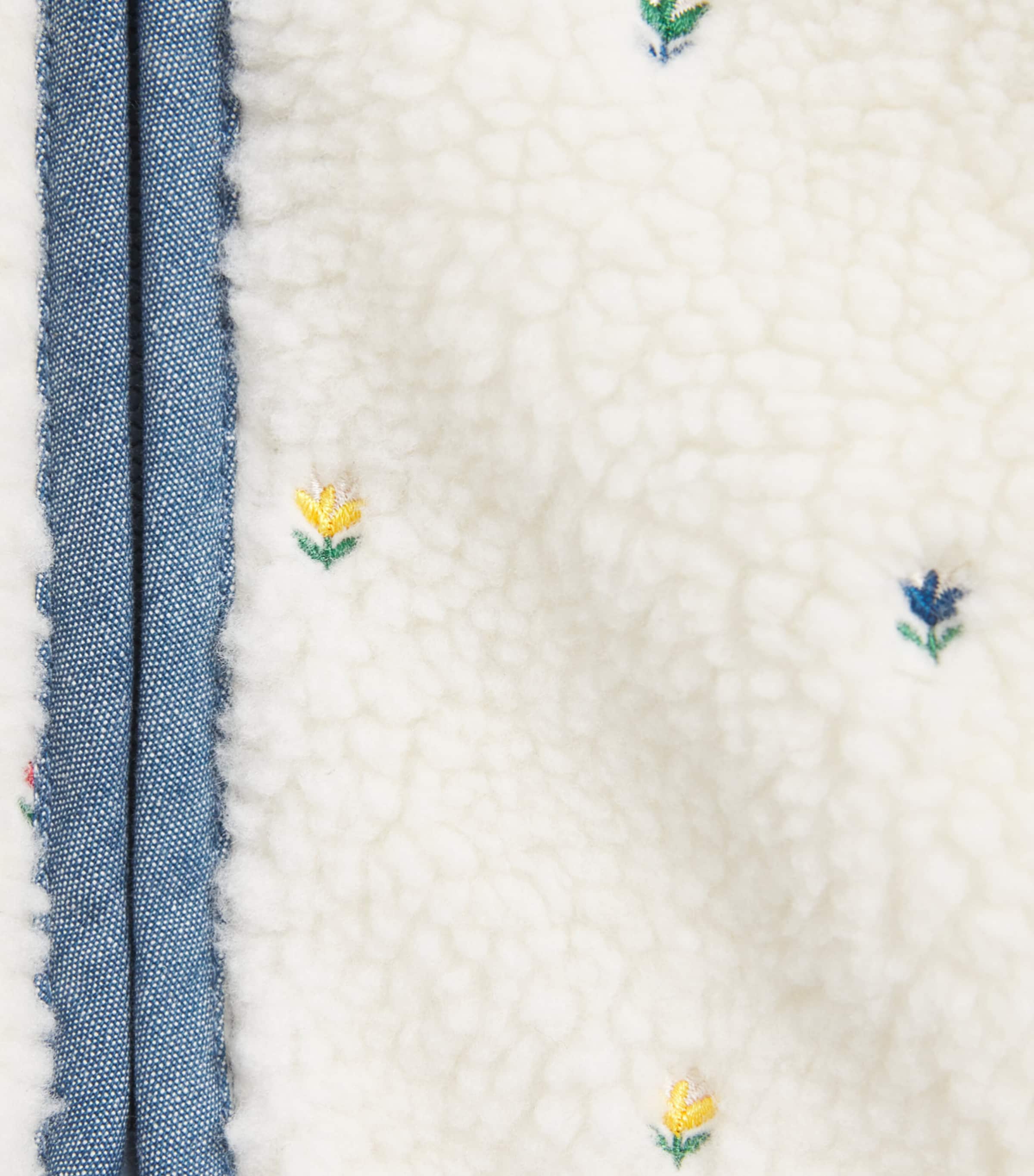 Stella McCartney Kids Fleece Floral Jacket (3-36 Months) Avorio/embr Image 3