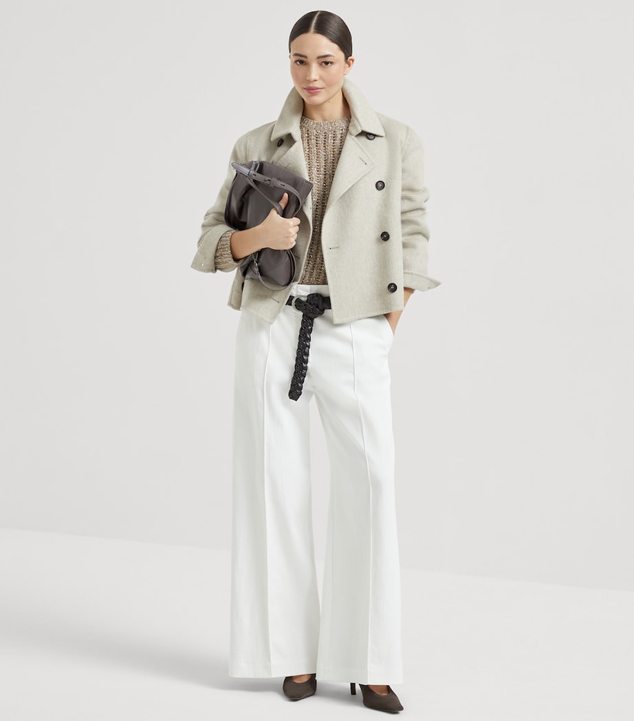 Stretch Cotton Flared Sartorial Trousers C600 Image 4