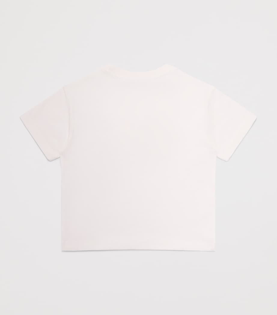 Emporio Armani Kids Textured Logo T-Shirt (4-14 Years) White Sand Image 2