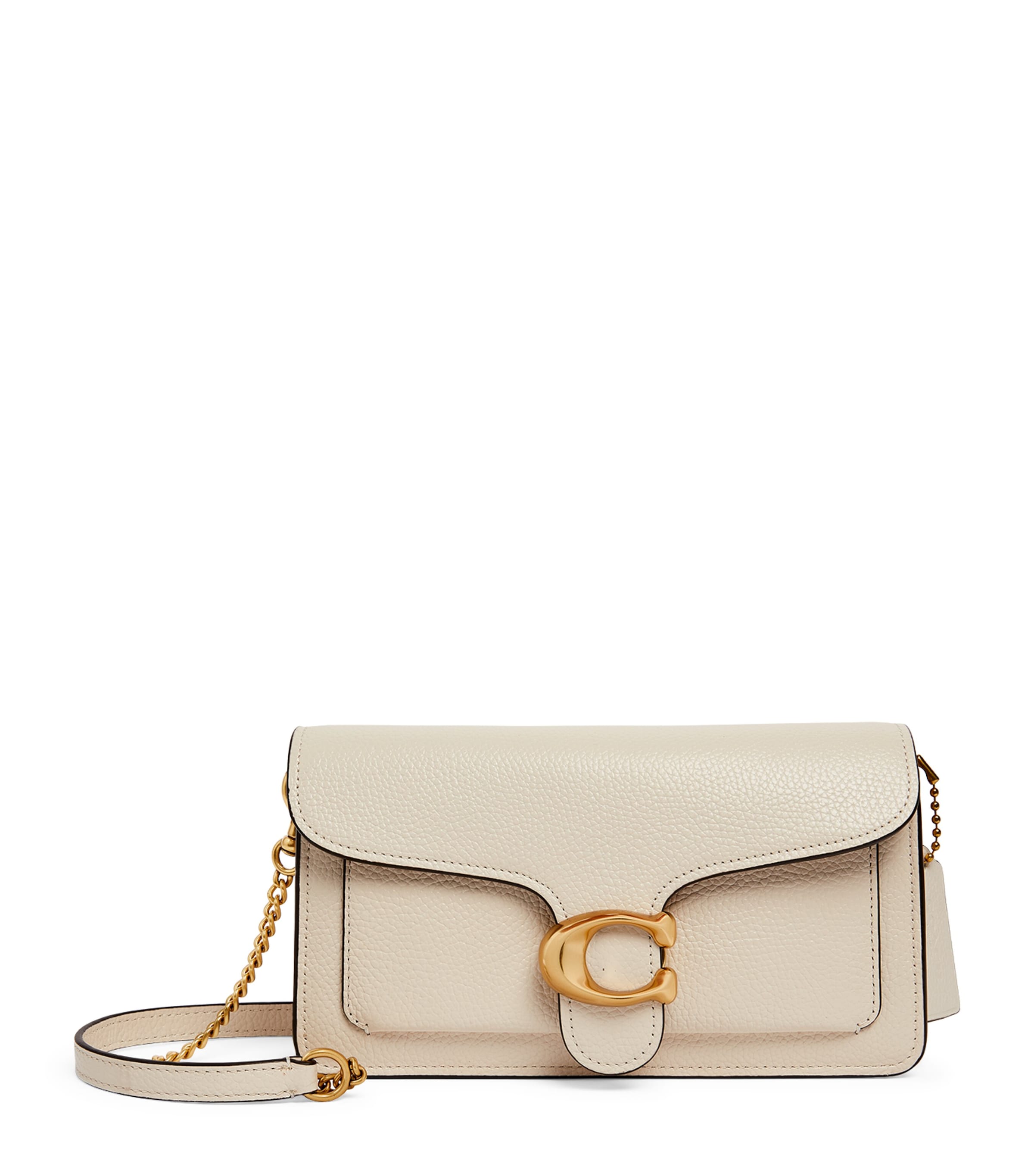 Coach Leather Tabby Clutch Bag In White