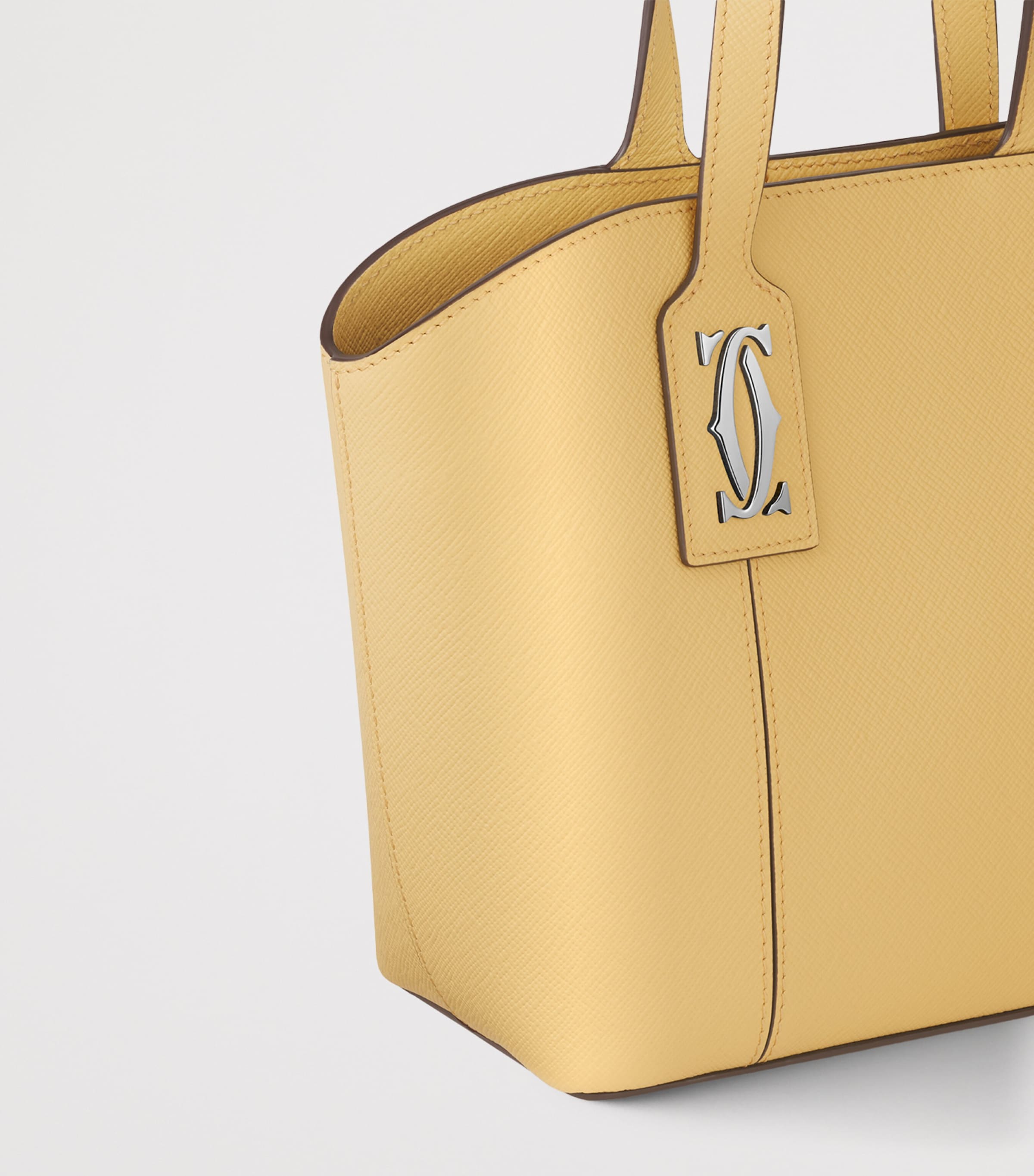 Mini Leather C de Cartier Tote Bag YELLOW MIMOSA Image 4