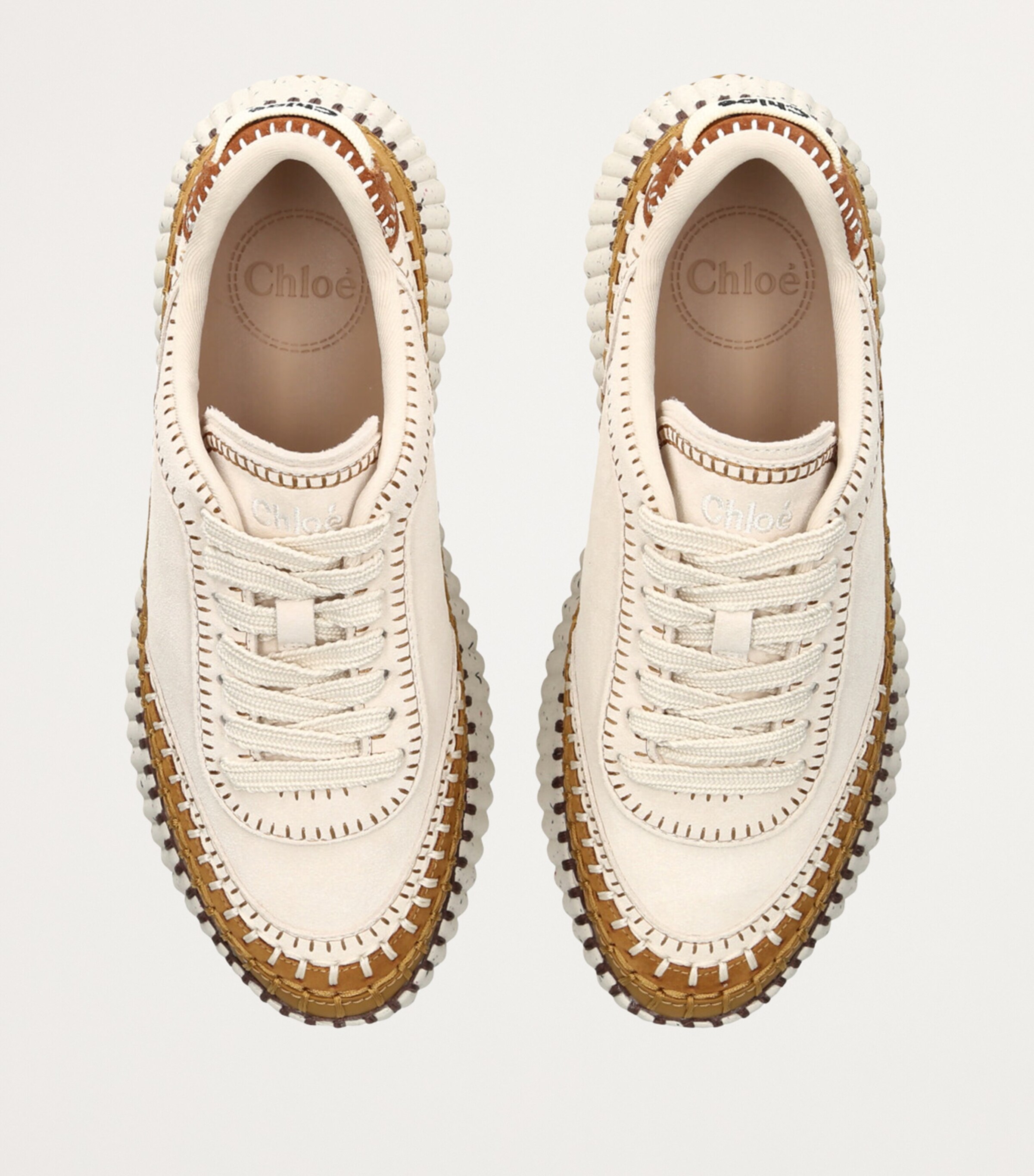 Chloé Suede Nama Runner Sneakers Brown/oth Image 6