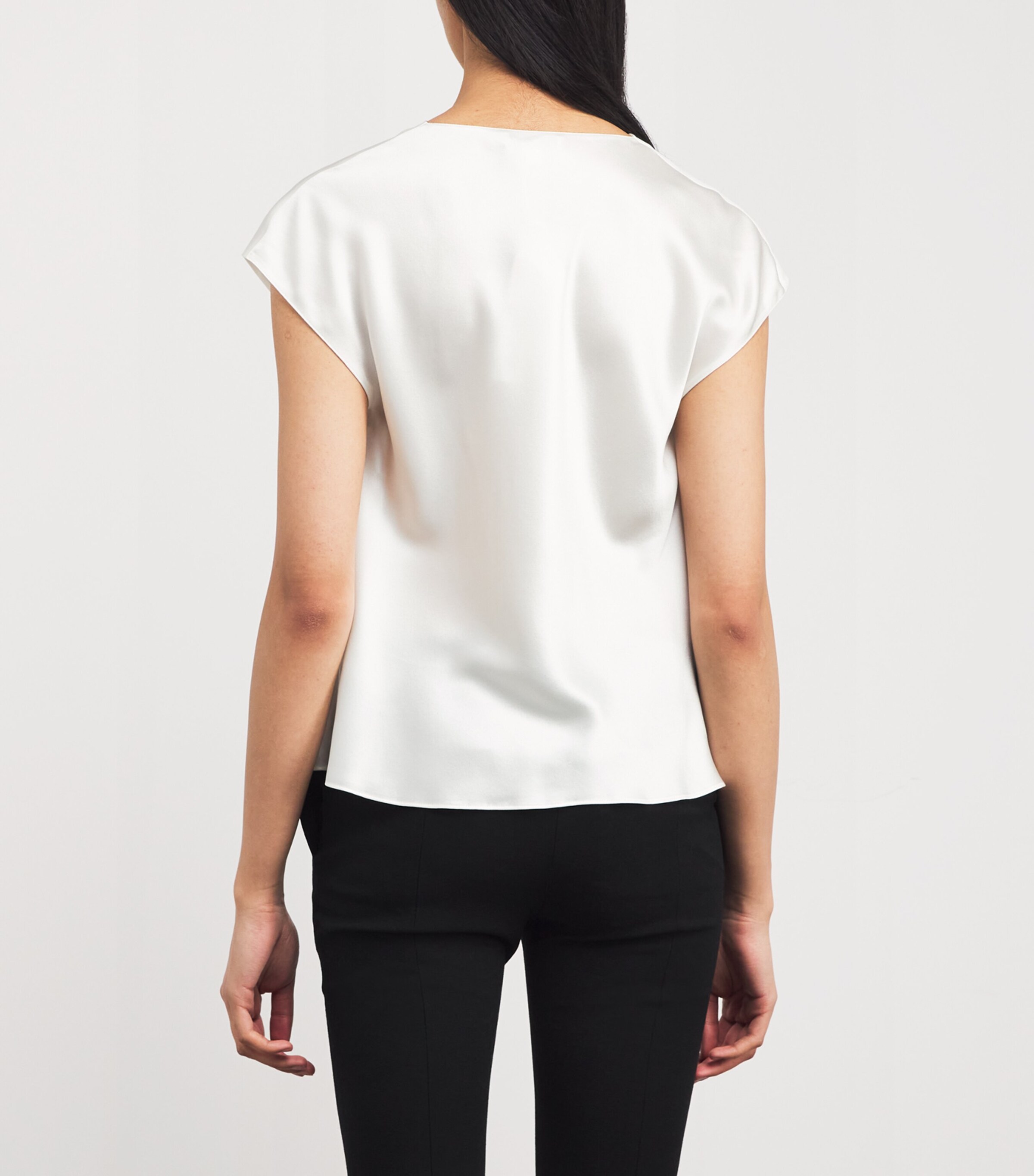 Silk Cowl-Neck Blouse 101OWH Image 4