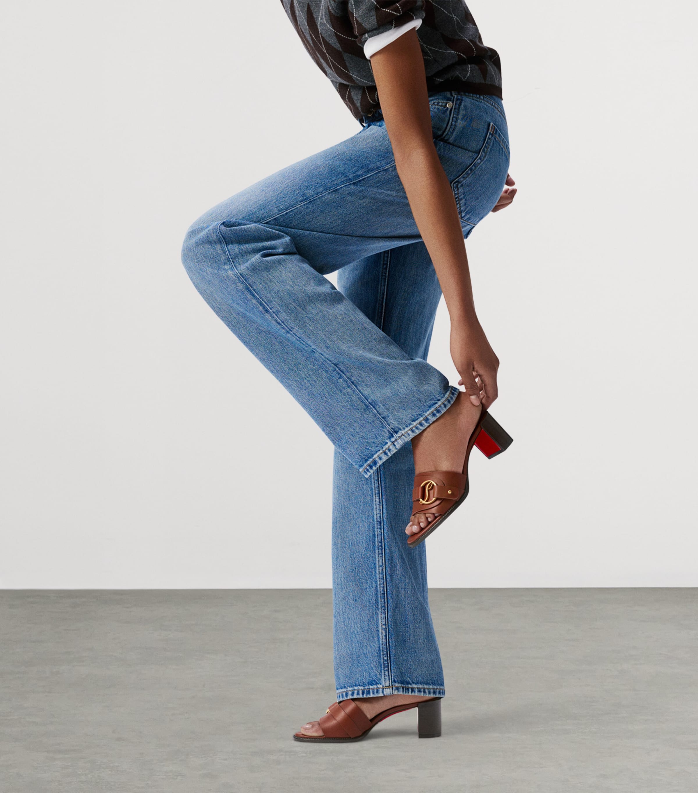 Christian Louboutin Her In Roma Leather Heeled Mules 55 Image 2