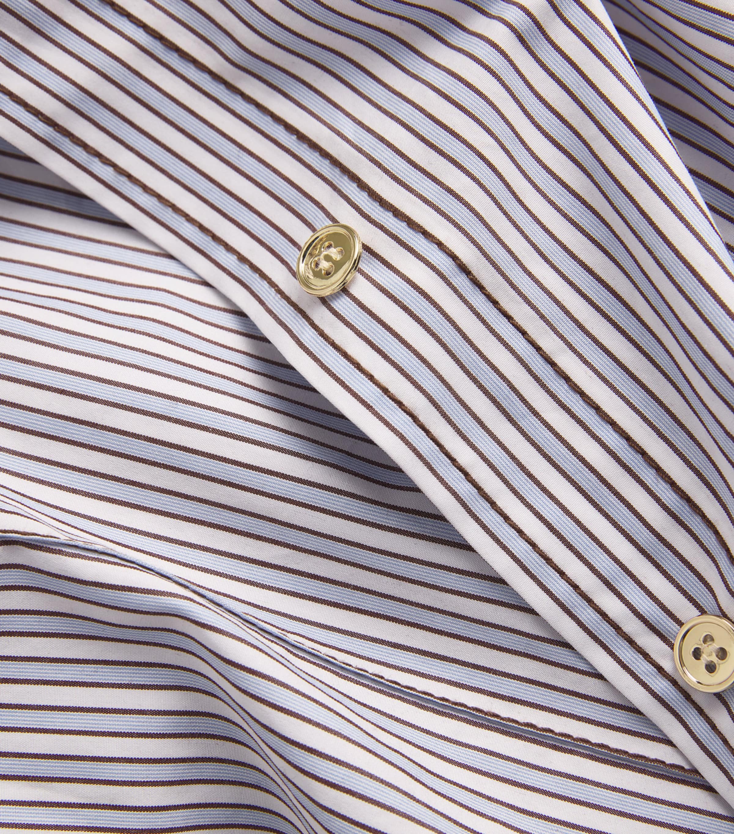 Cotton Stripe Shirt ECRU / BLEU Image 5
