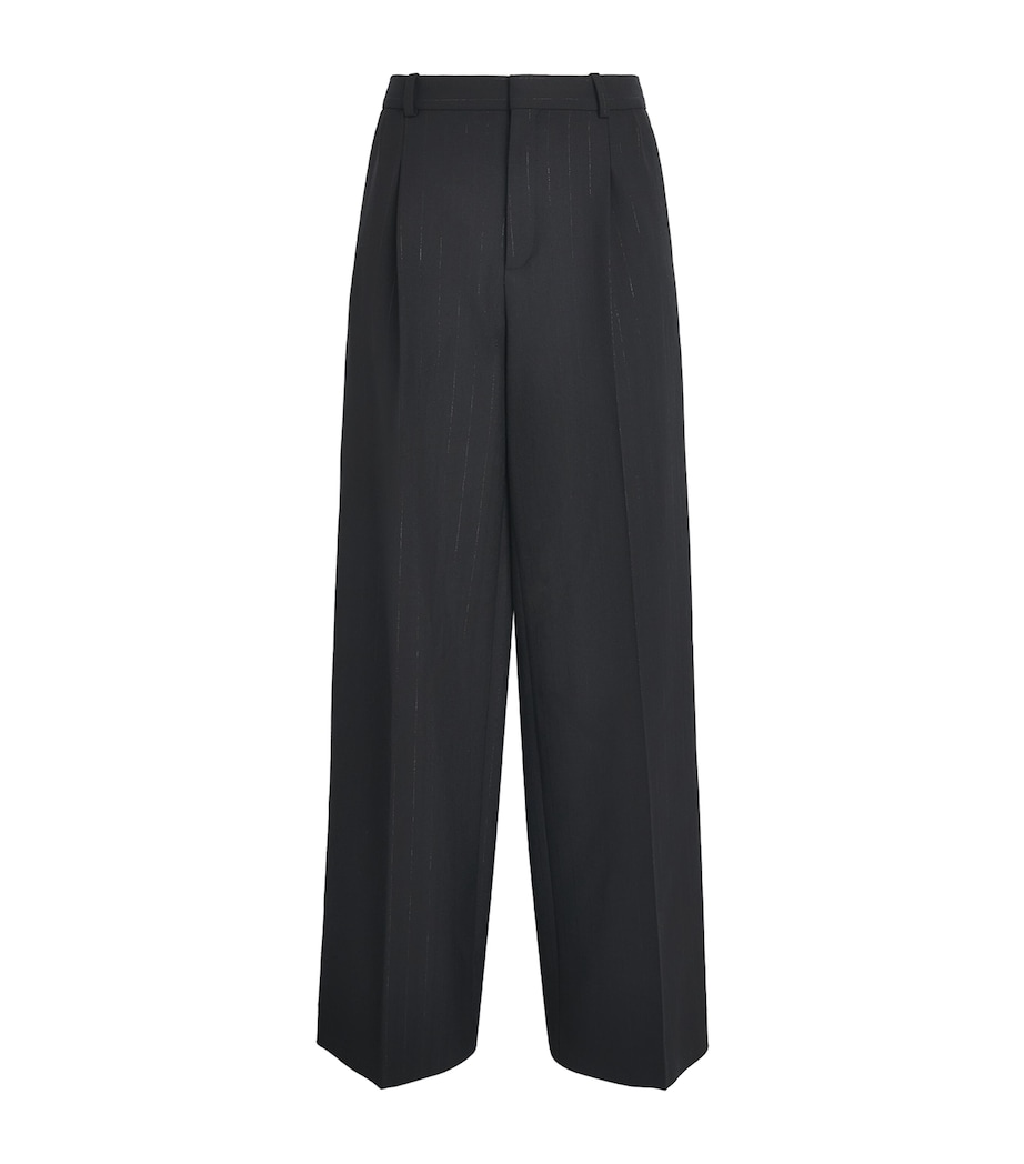 Sandro Paris Womens Stripe Tailored Trousers Black Image 1