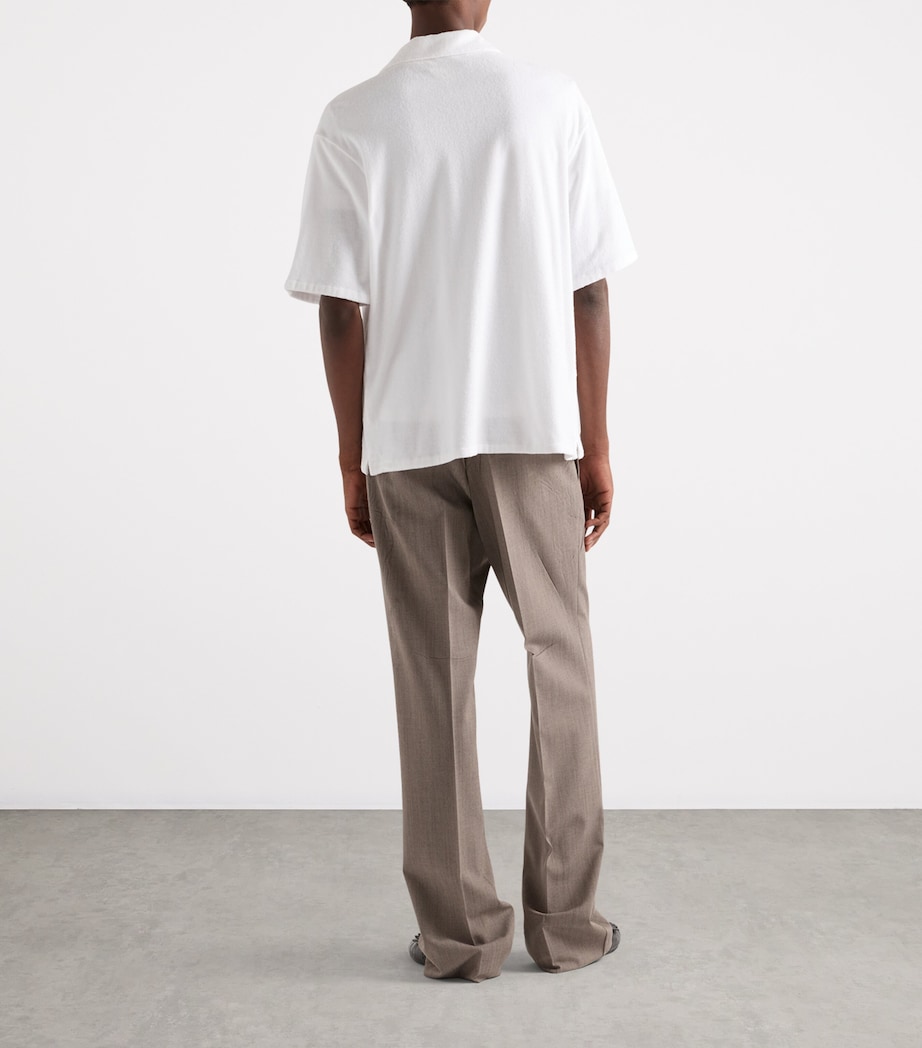 Prada Mens Terry Towelling Short-Sleeve Shirt Image 5