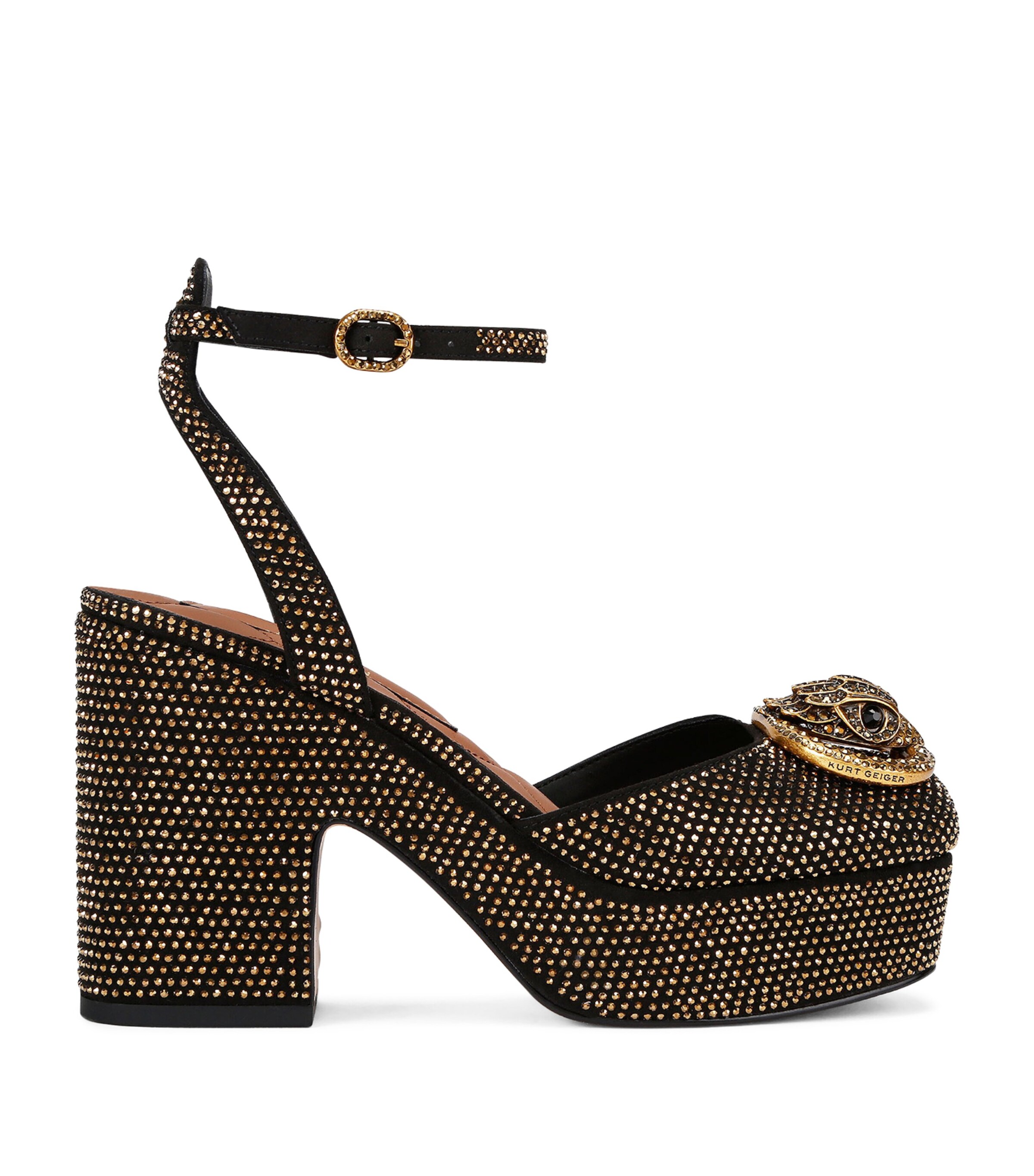 Embellished Chelsea Platform Pumps GOLD COMB Image 1
