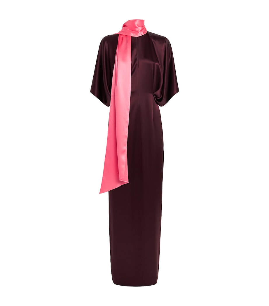 Roksanda Womens Satin Sami Scarf Maxi Dress Calliope/peau Image 1