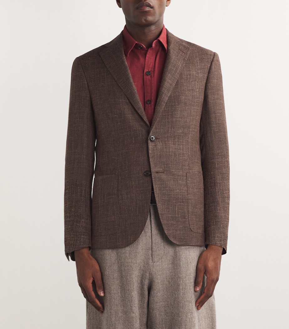 Virgin Wool-Blend Blazer 031 BRICK BROWN Image 3