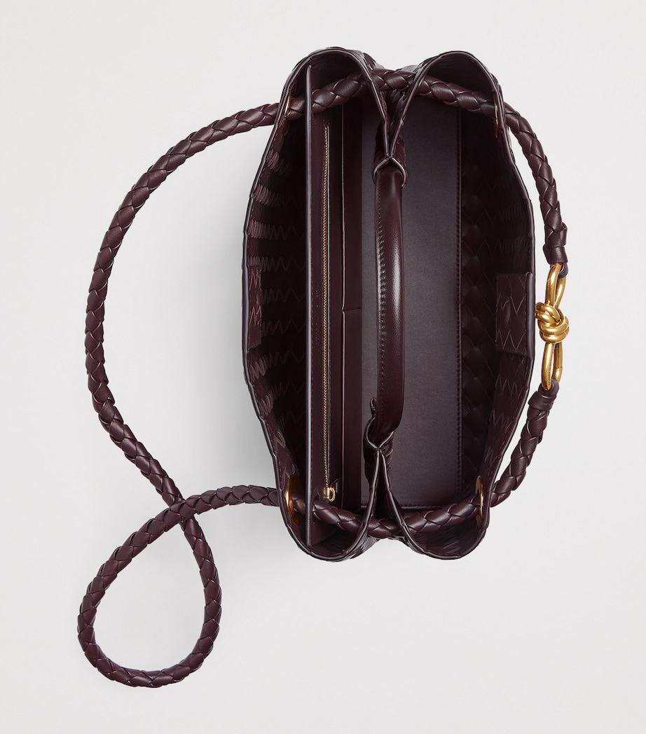 Small Intrecciato Leather Andiamo Top-Handle Bag 2265 Image 3