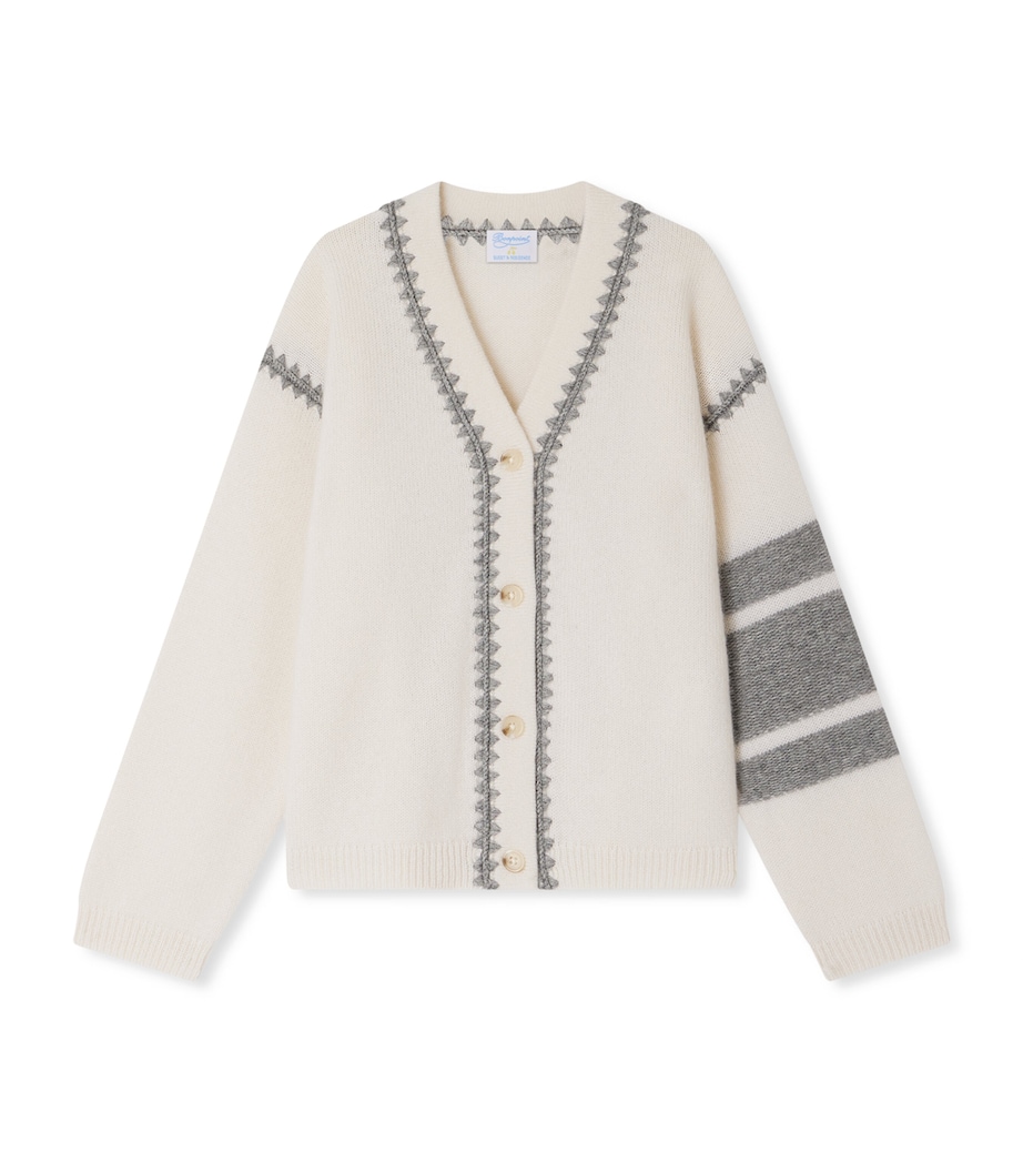x Guest In Residence Cashmere Lyndon Cardigan (4-8 Years) RA BLANC LAIT Image 1