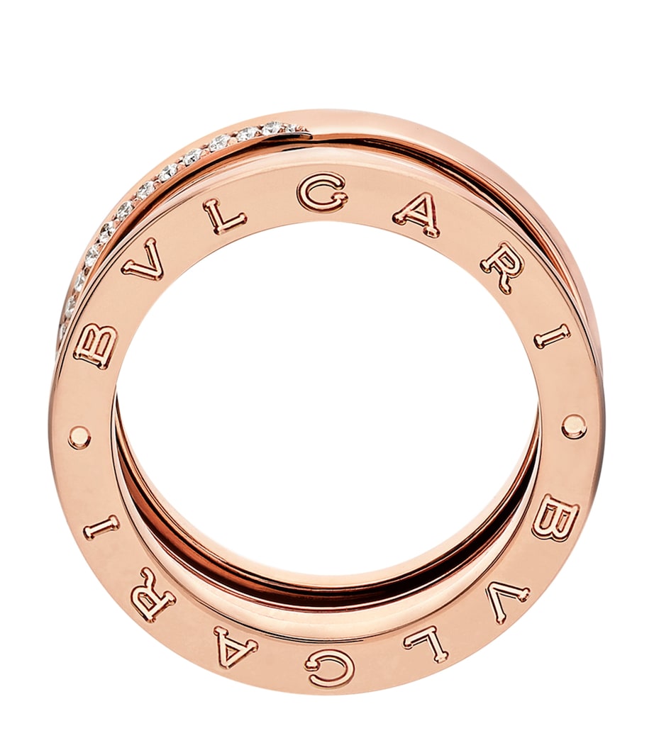Rose Gold and Diamond B.zero1 Three-Band Ring PINK GOLD Image 2