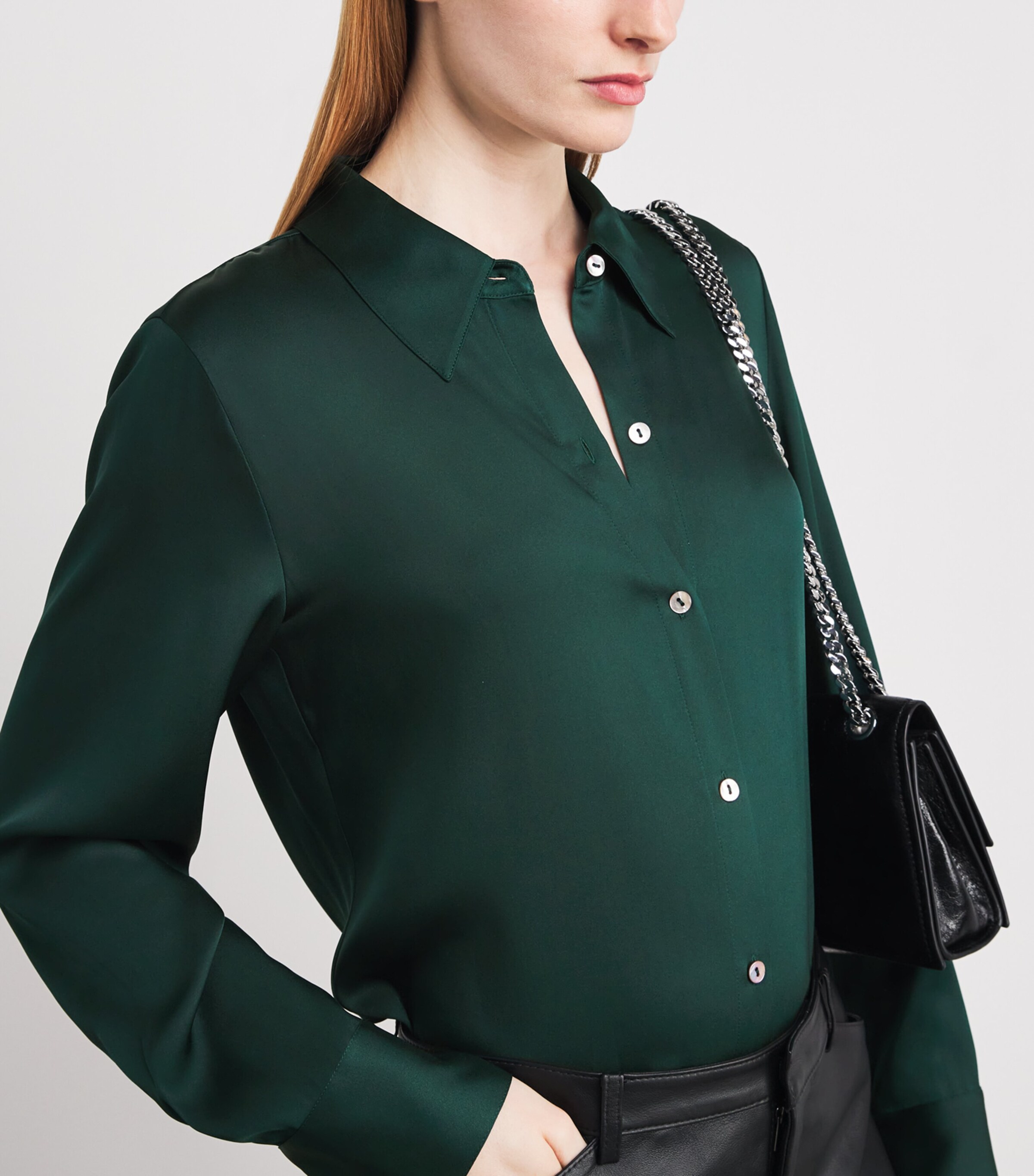 Silk-Blend Shirt 377JUN Image 6