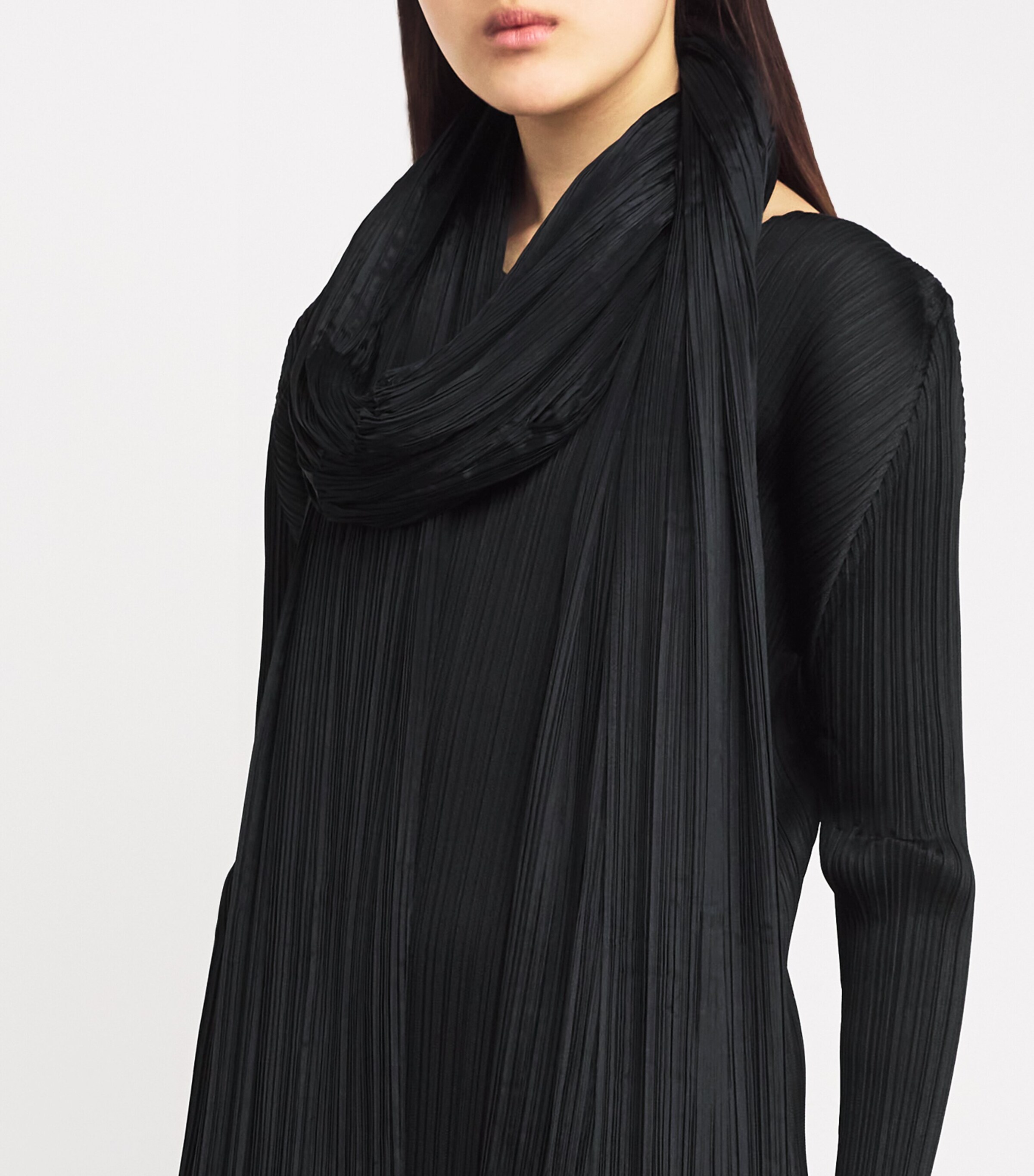 Pleats Please Issey Miyake Black Basic Madame-T Stole | Harrods US