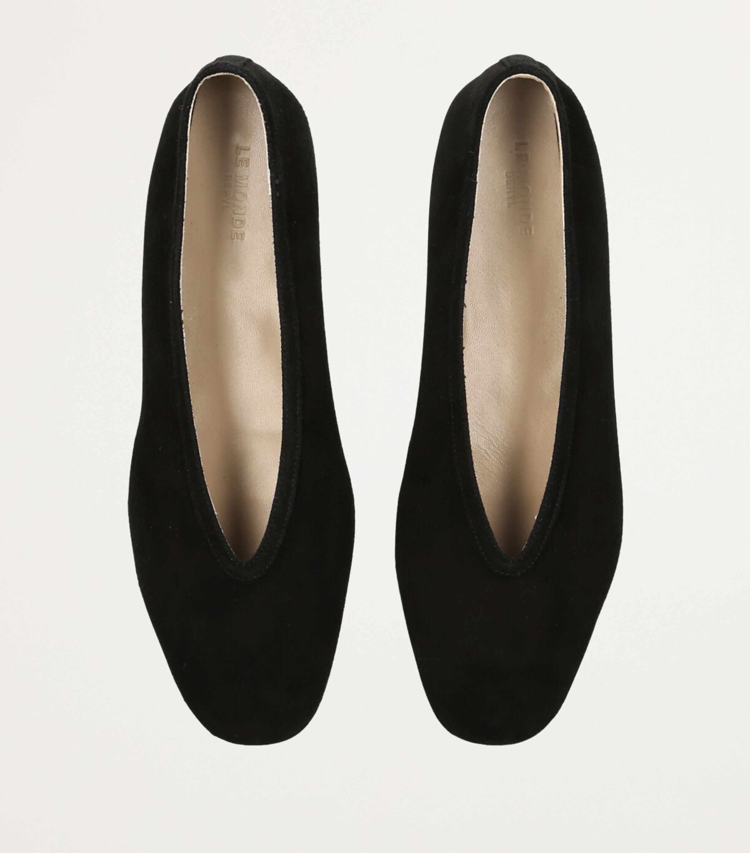 Le Monde Beryl Suede Luna Ballet Flats Black Image 4