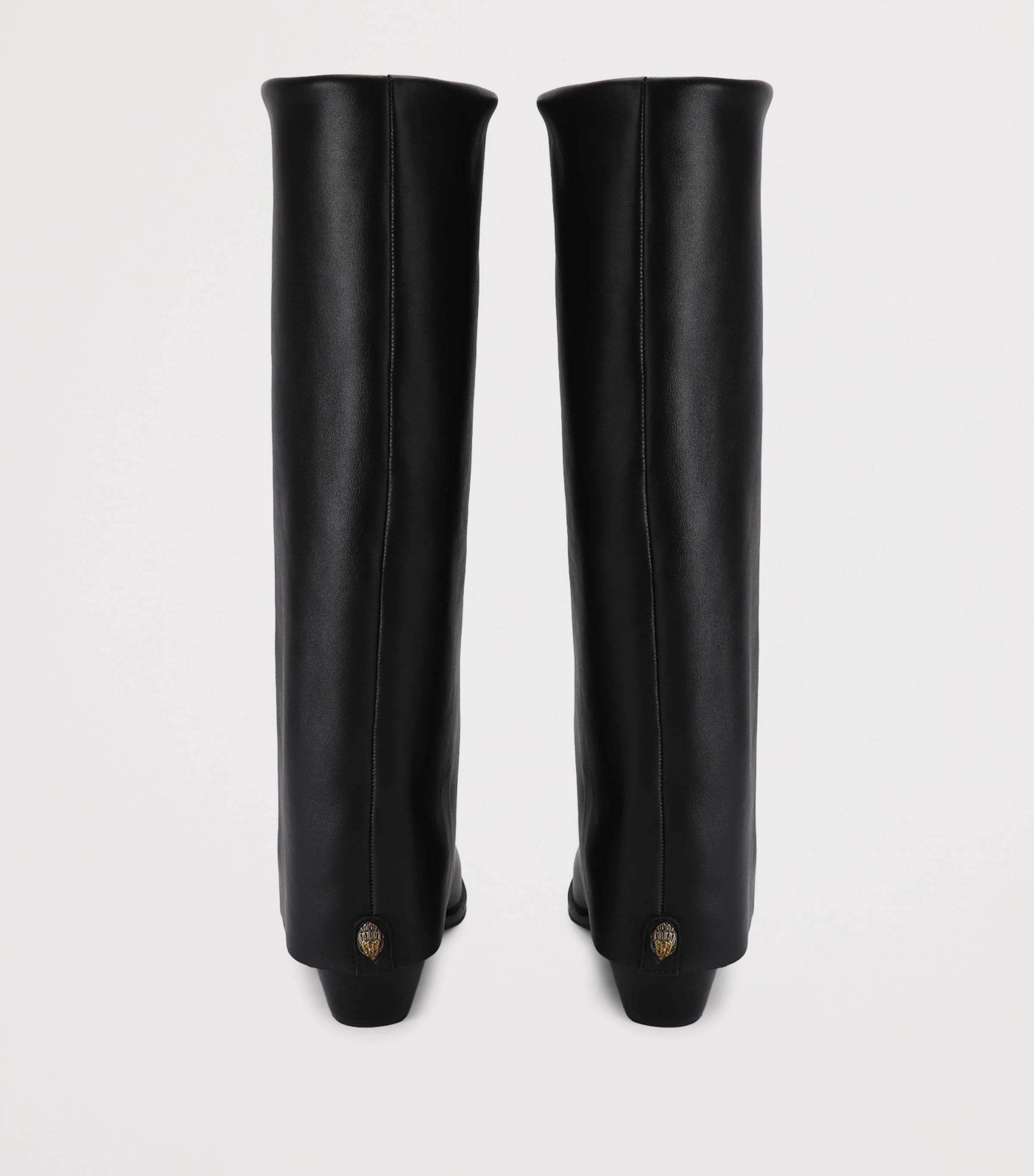 Kurt Geiger London Leather Chiltern Foldover Boots 70 Black Image 3