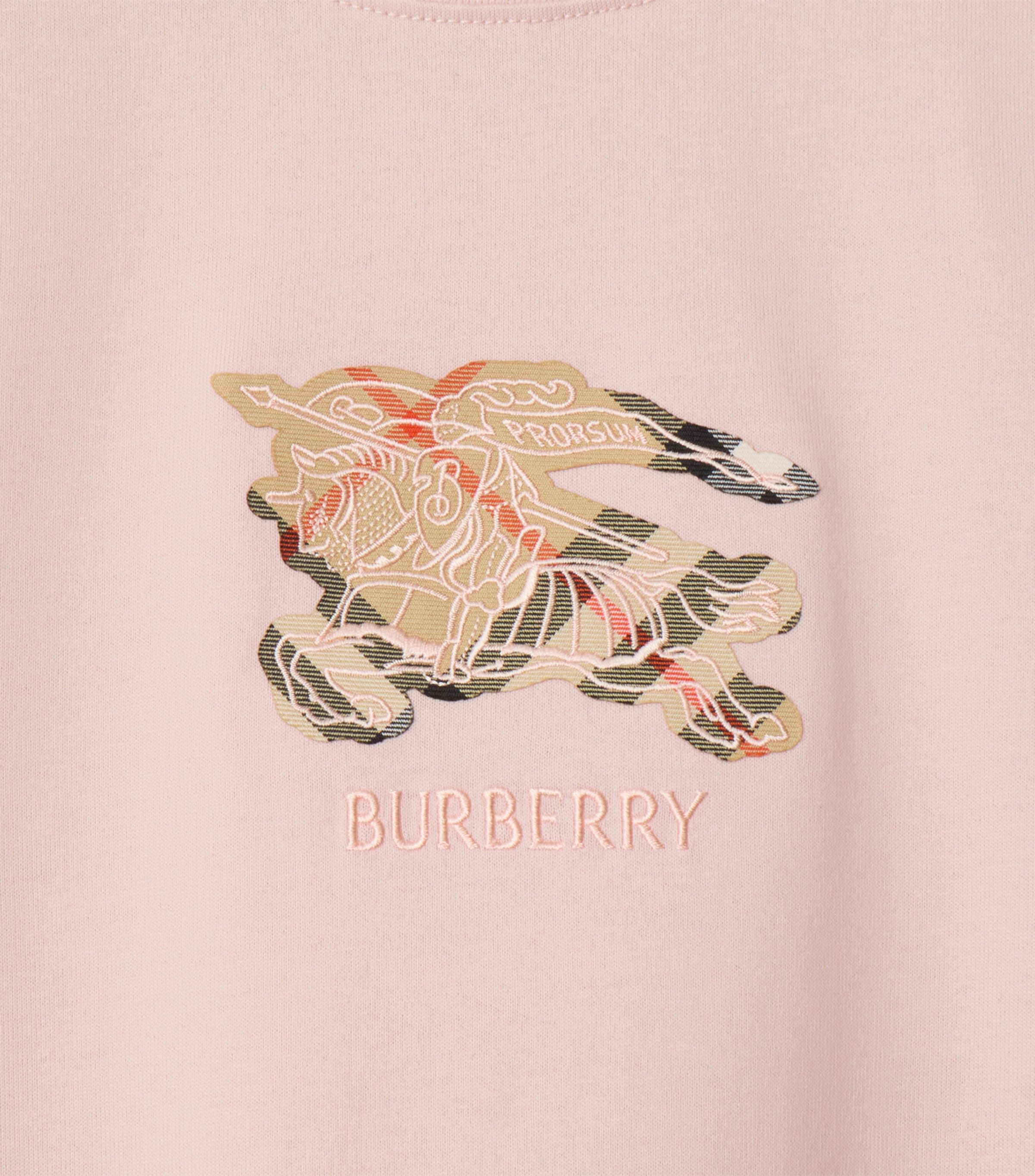 Burberry Womens Cotton Check EKD T-Shirt Bouquet Image 4