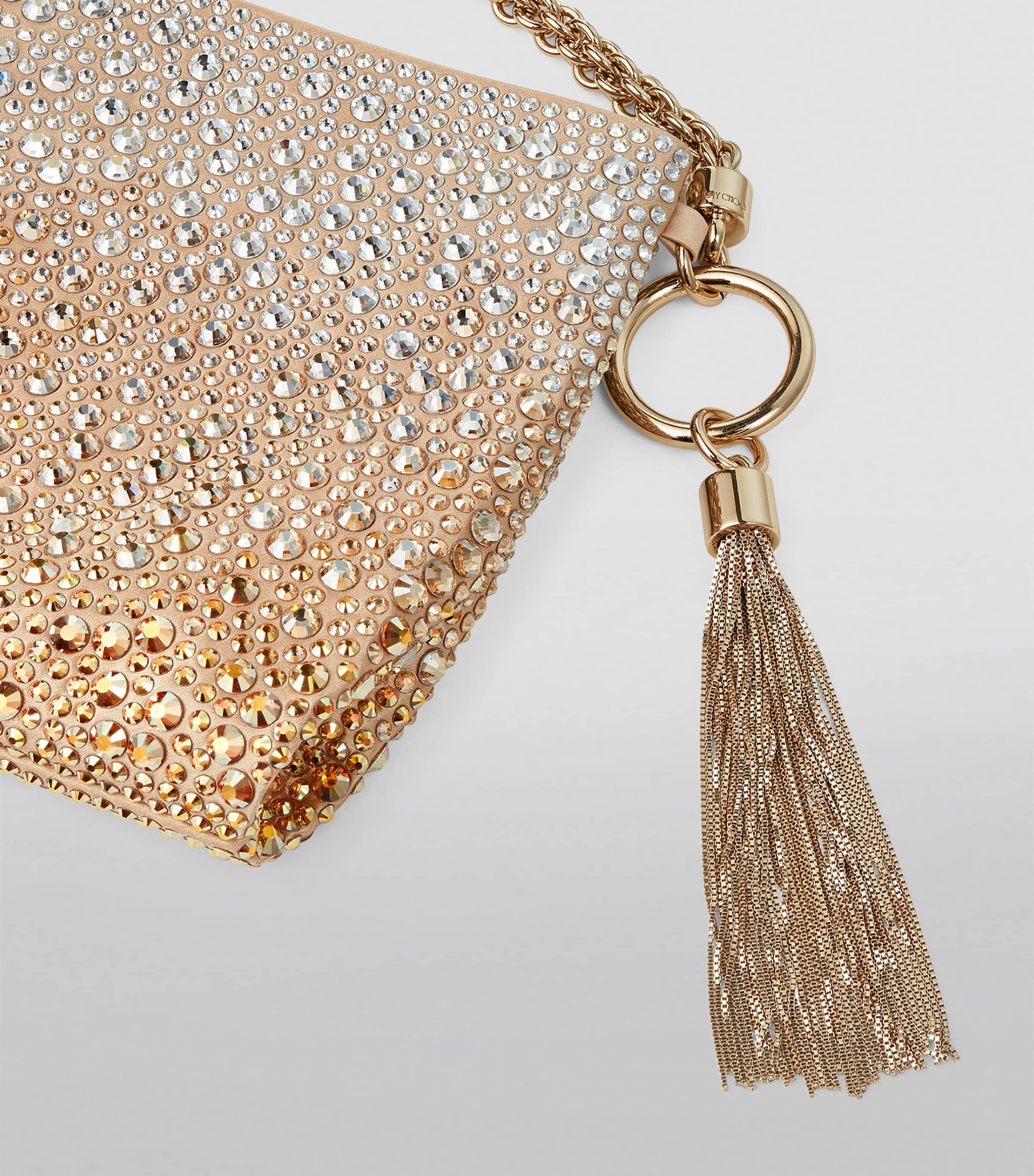Crystal-Embellished Callie Clutch Bag GOLD/GOLD Image 6