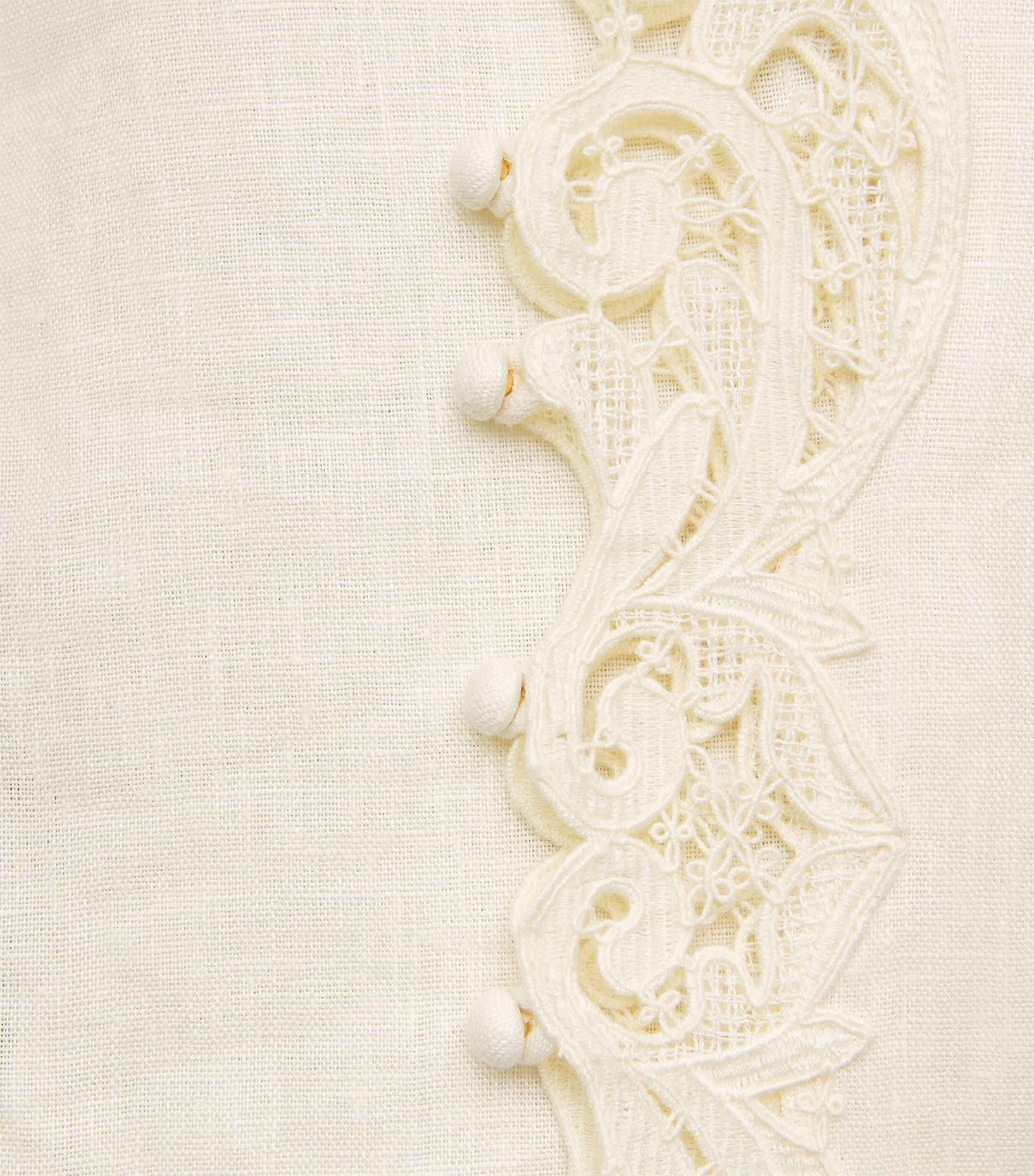 Linen Embroidered Awaken Flared Trousers CREAMCRM Image 6