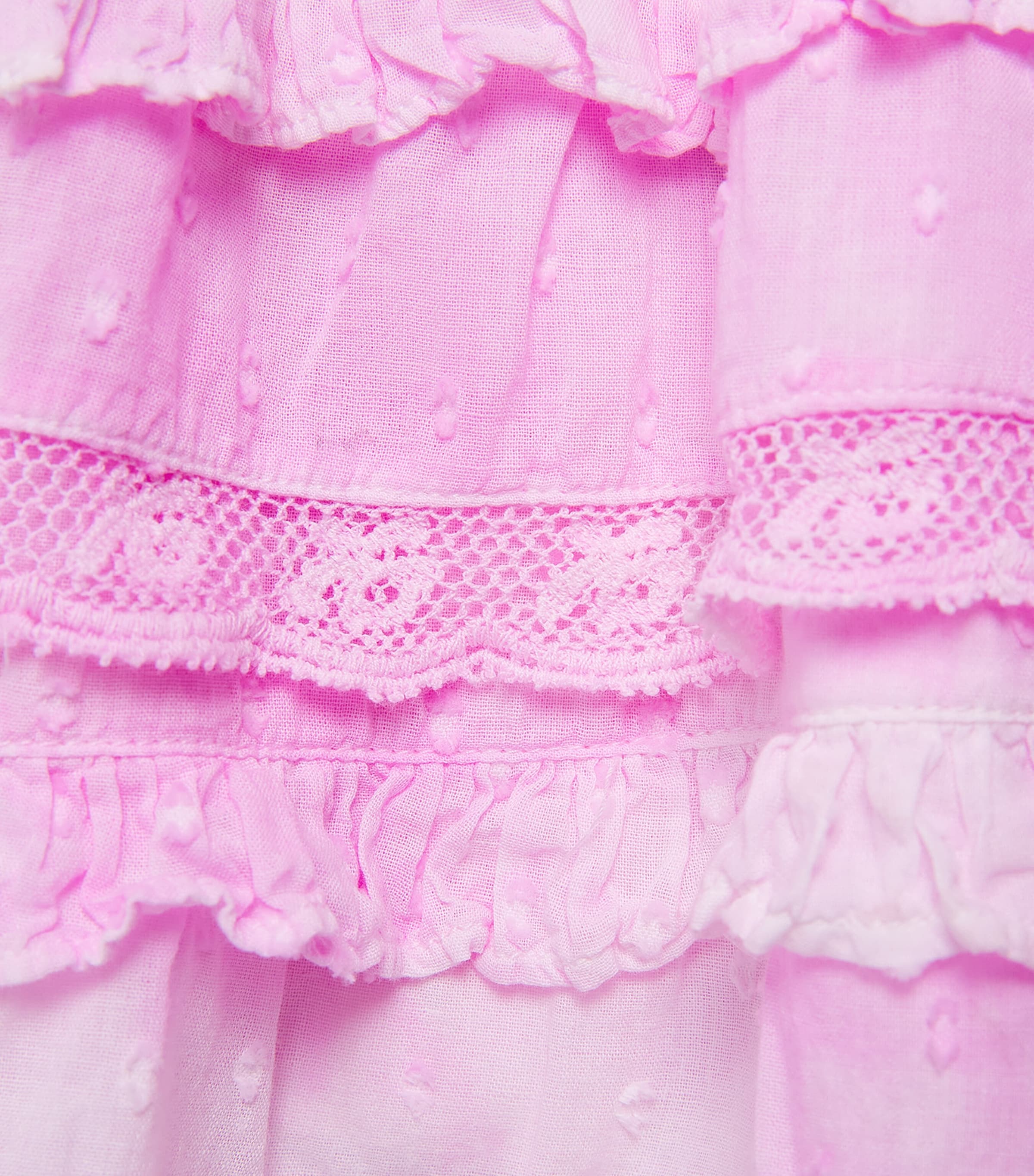 LoveShackFancy Cotton Billie Skirt (2-6 Years) Pnypkpeony Pink Image 3