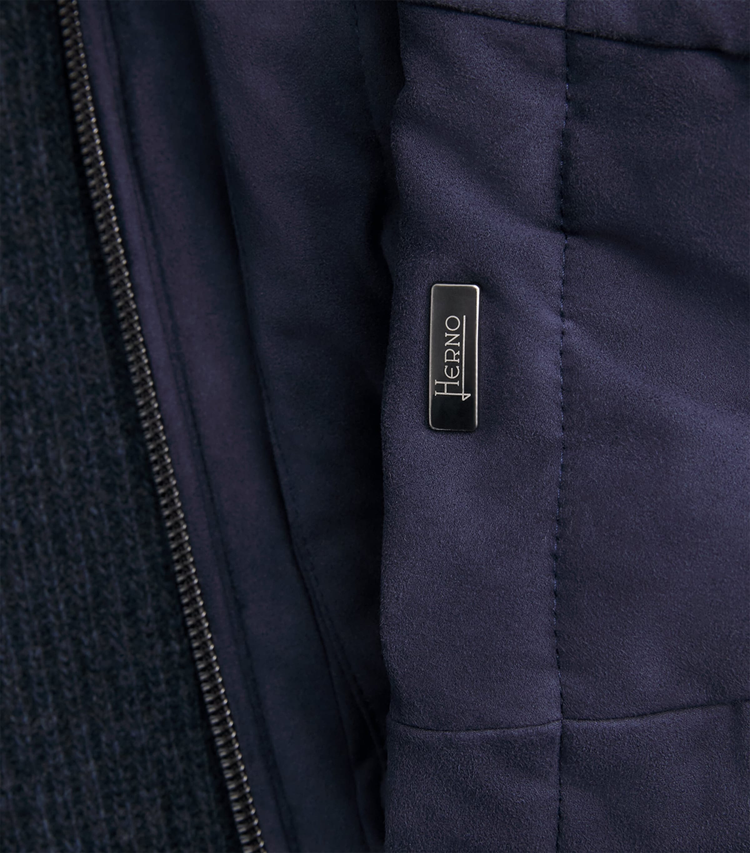 Herno Mens Wool Hybrid Jacket Blu Image 6
