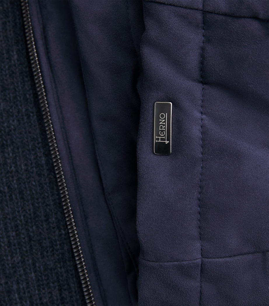 Herno Mens Wool Hybrid Jacket Blu Image 6
