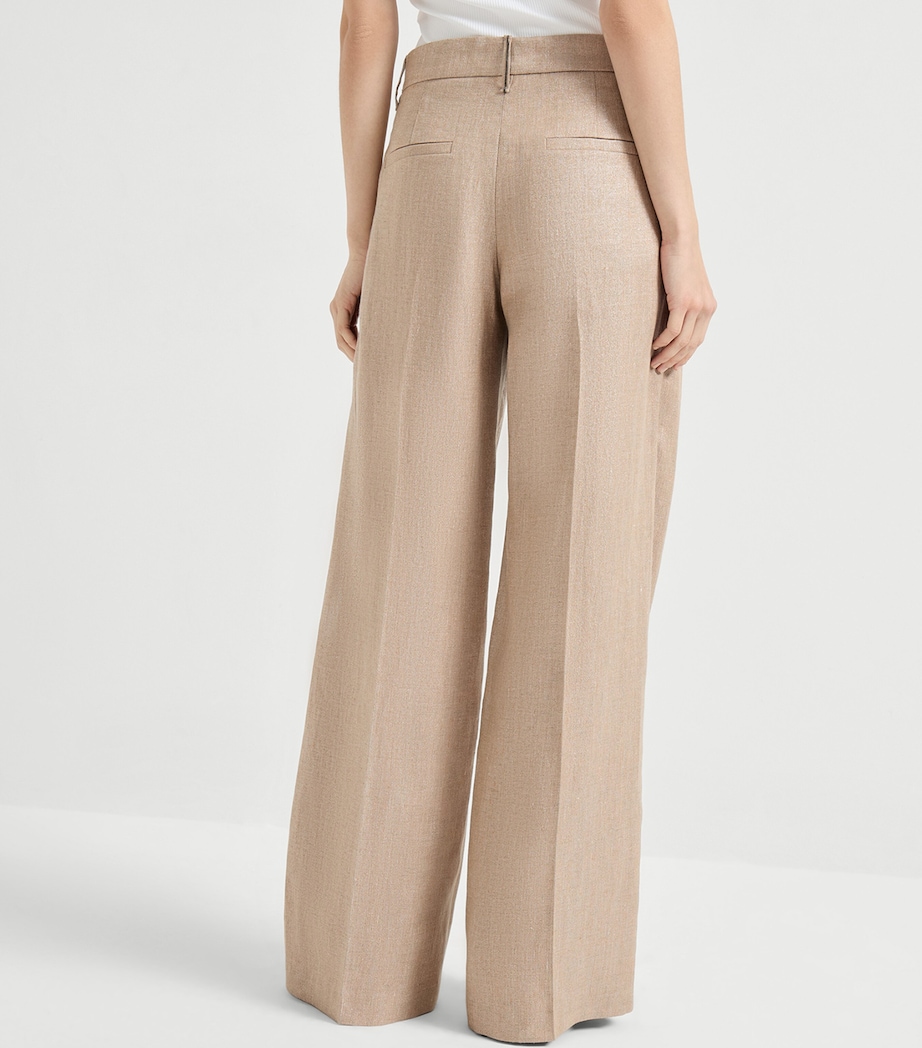 Linen-Blend Sparkling Trousers C920 Image 5