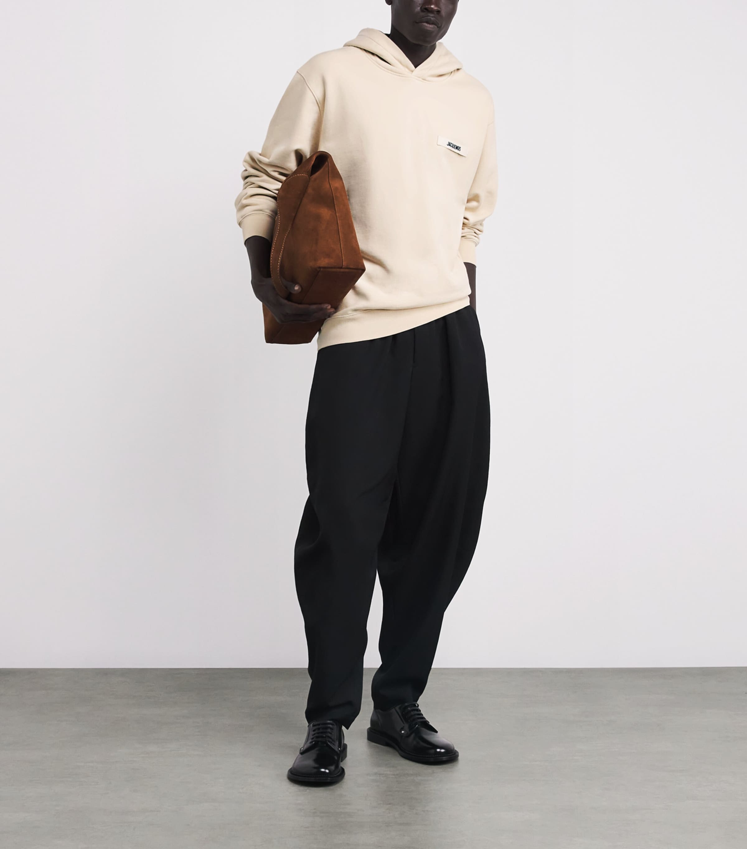 Grosgrain Logo Hoodie 150 BEIGE Image 2