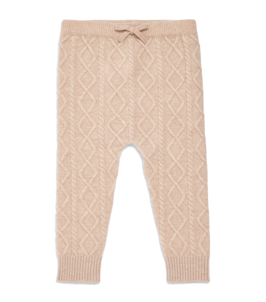 Cashmere Cable-Knit Trousers (0-24 Months) BEIGE Image 1