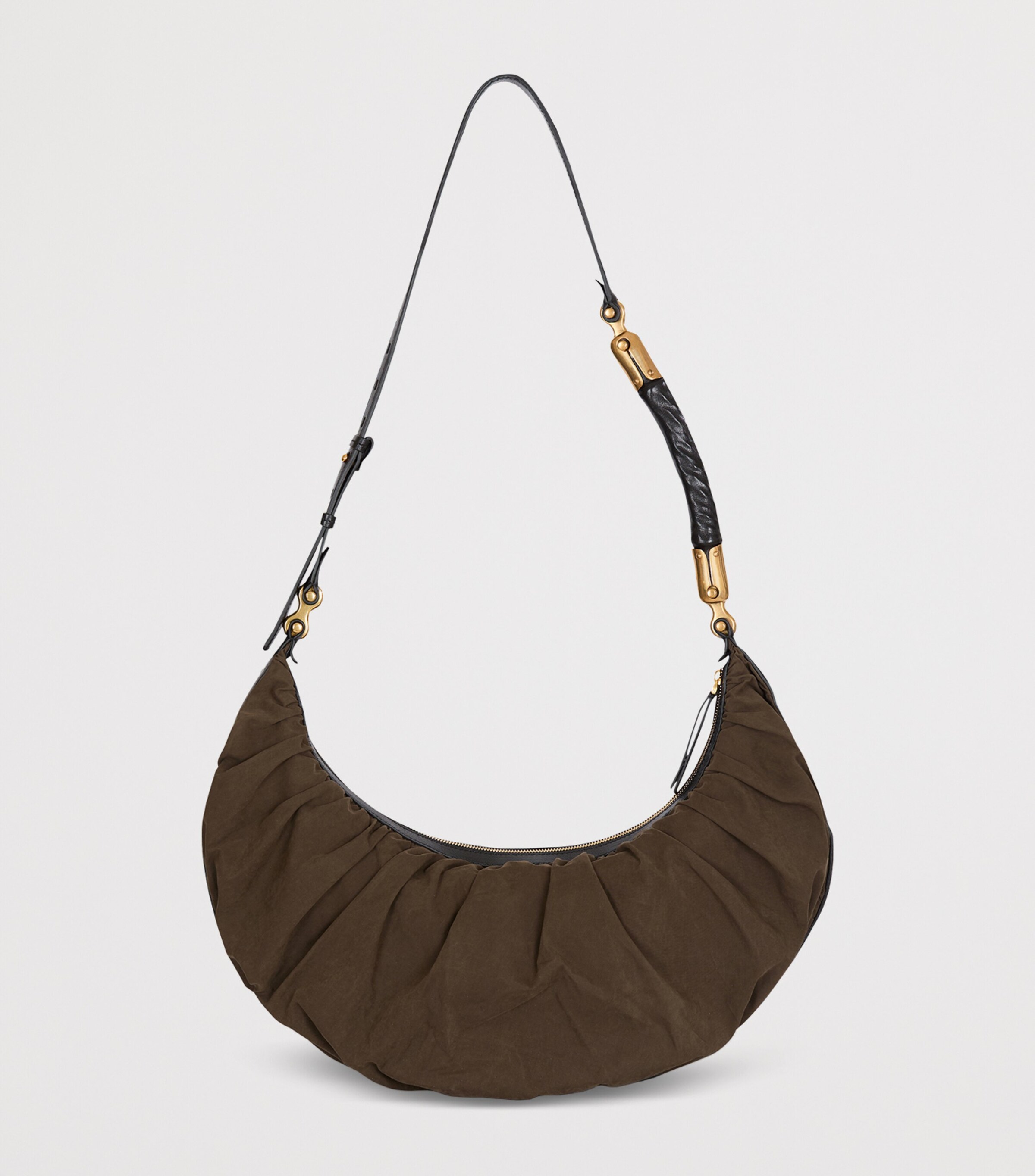 Balmain Eben Hobo Bag Kaki Image 7