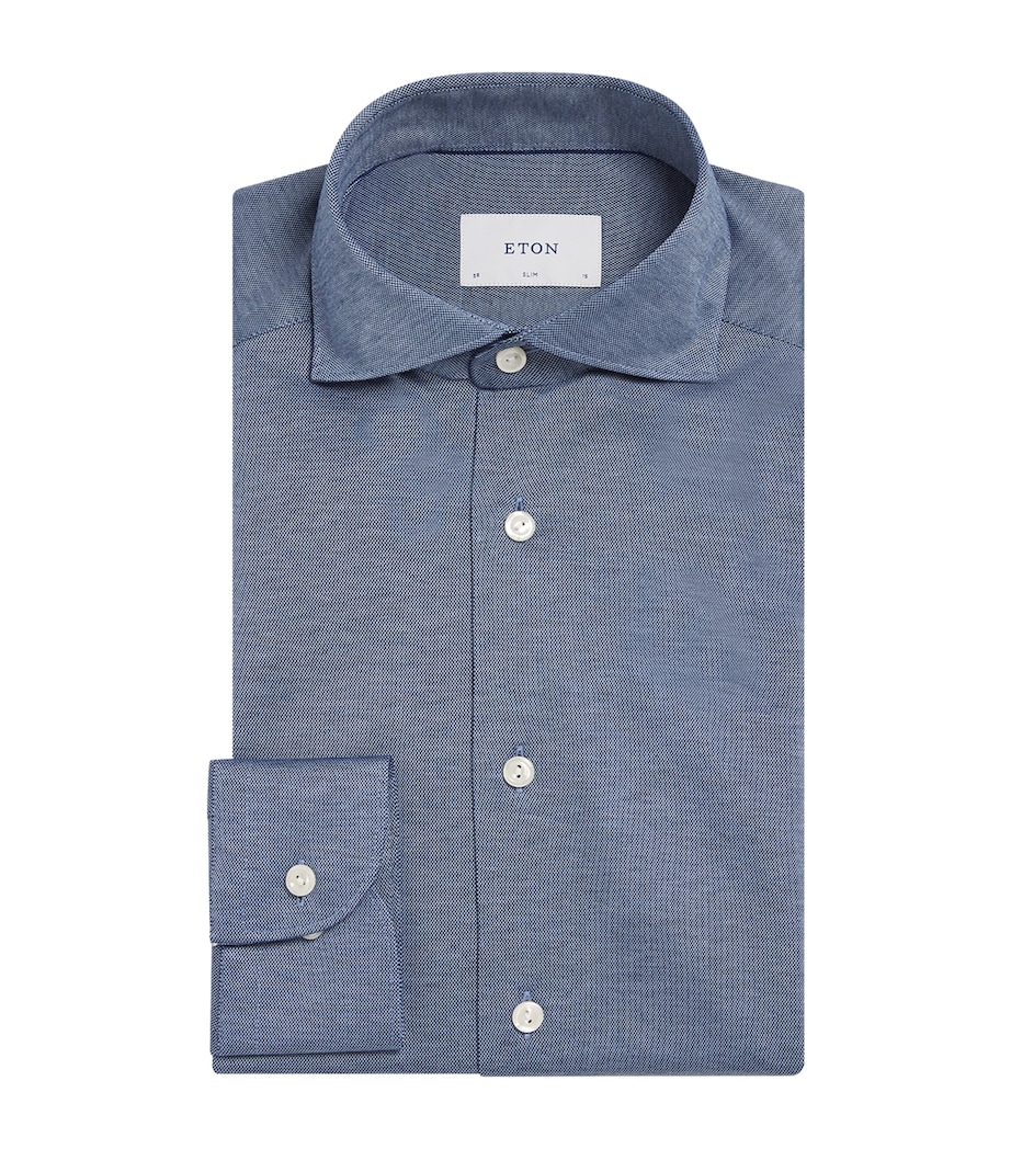 Cotton Jersey Dress Shirt DARK BLUE Image 1