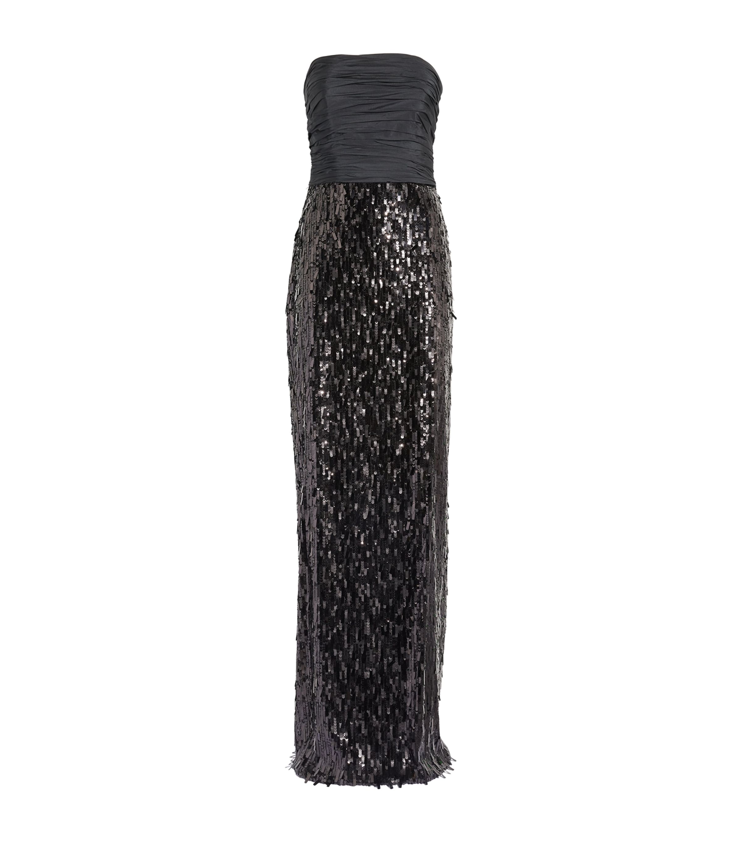 PAMELLA ROLAND SEQUIN-EMBELLISHED BODICE GOWN 