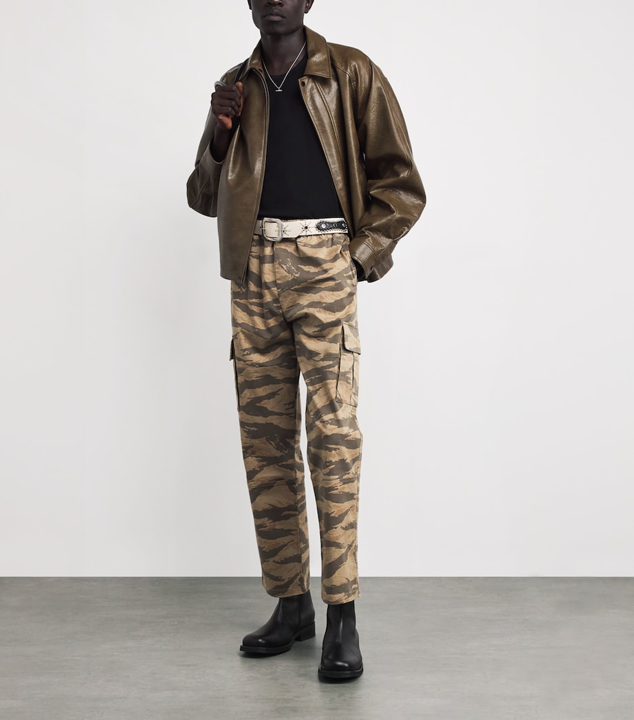 Stretch-Cotton Cargo Trousers CAMO Image 2