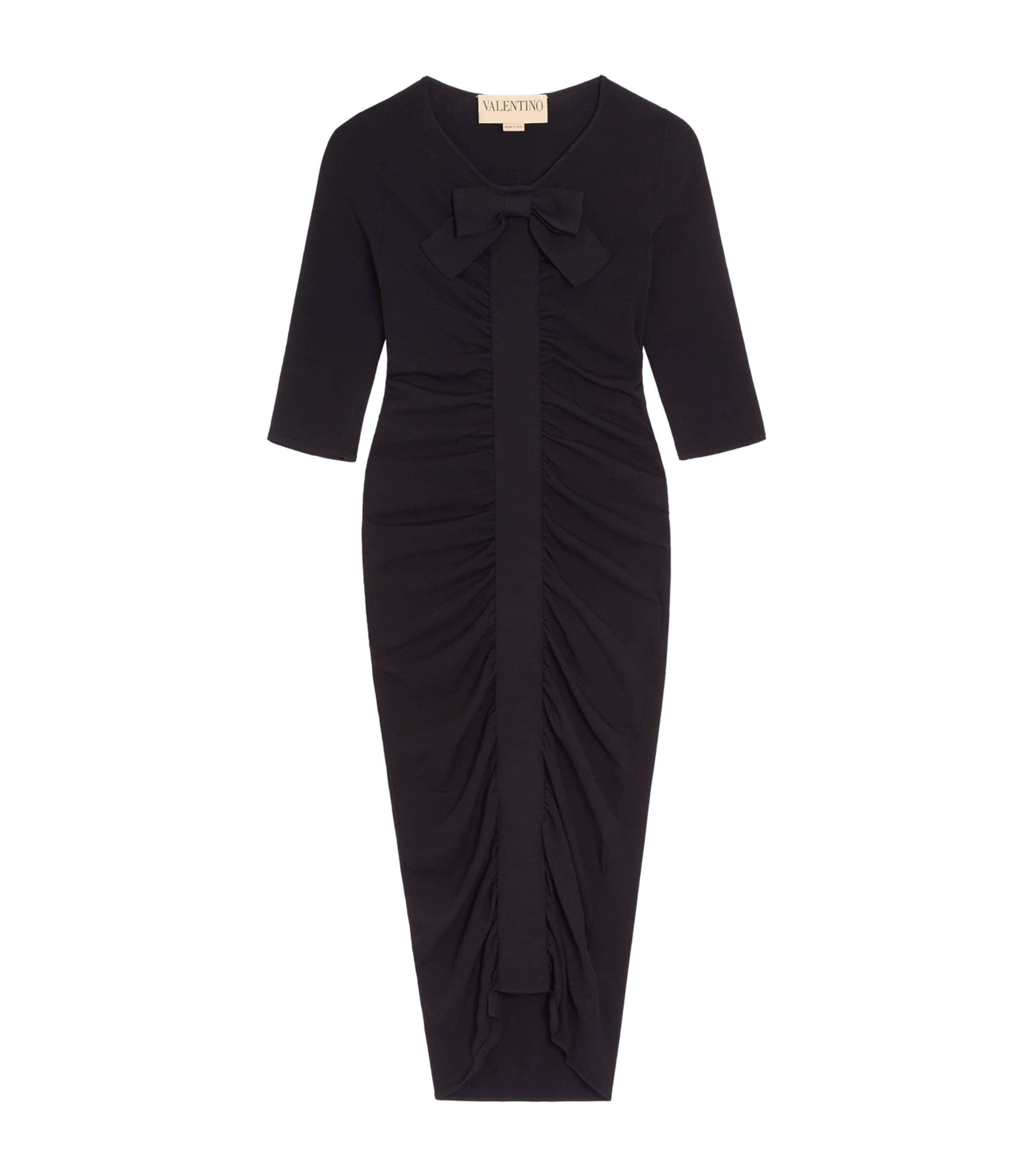 Valentino Womens Ruched Knit Dress Image 1