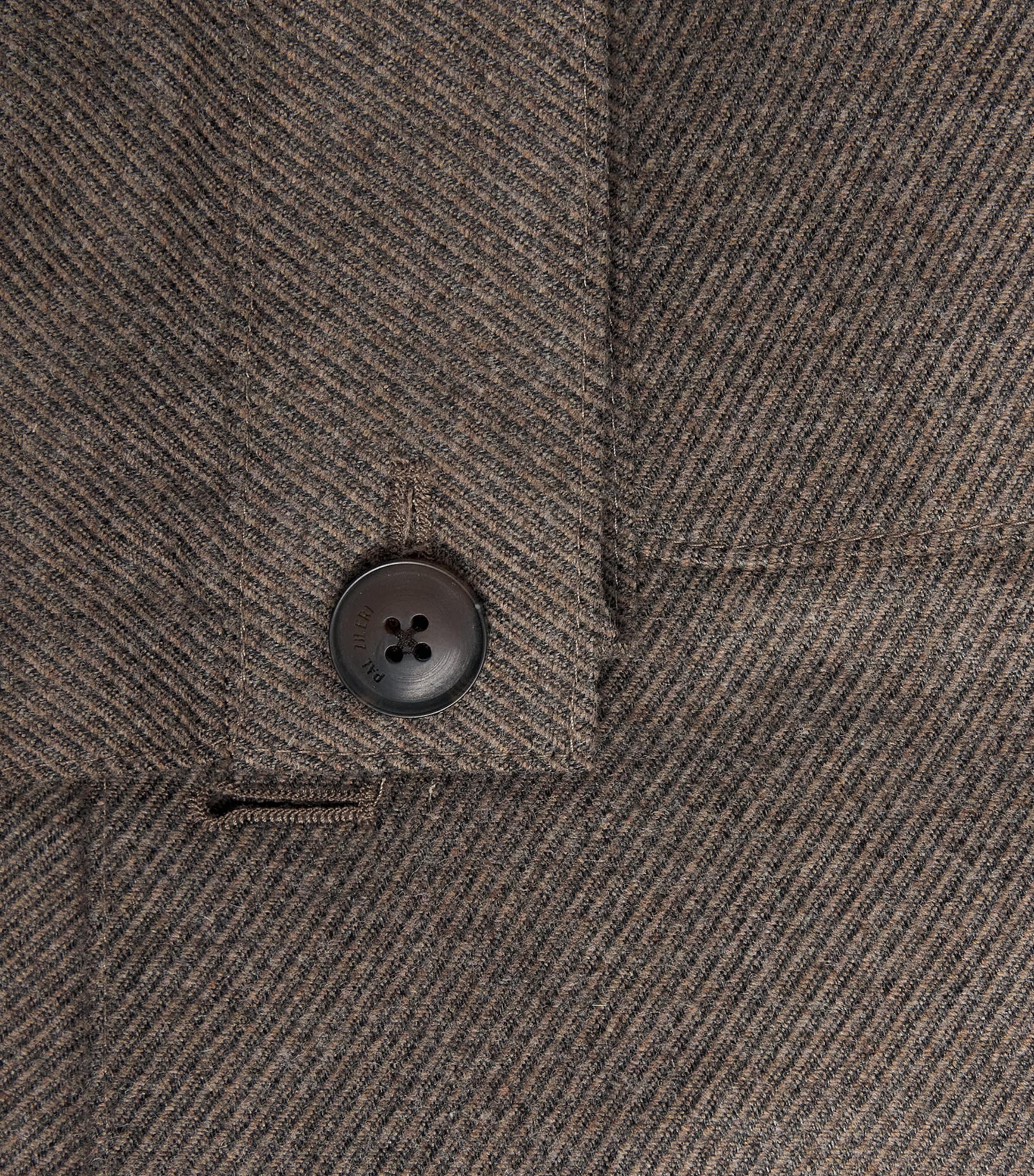 Pal Zileri Mens Twill Overshirt Light Brown Image 6