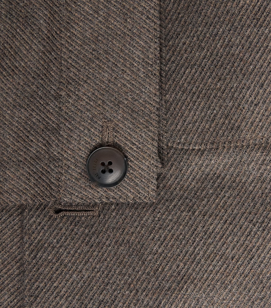 Pal Zileri Mens Twill Overshirt Light Brown Image 6