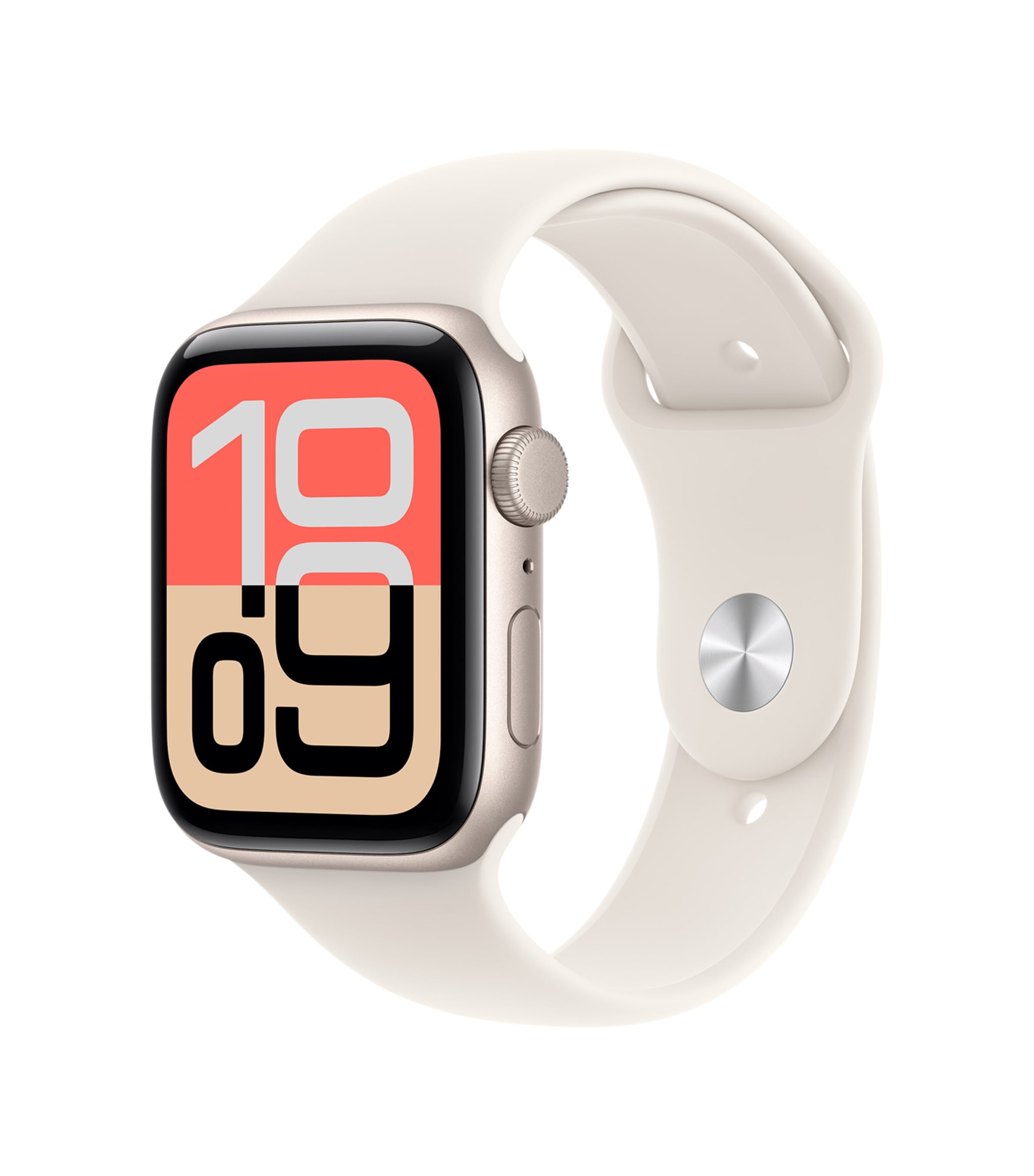 Apple Watch SE 3 2025 – Starlight with Starlight Sport Band, 44mm, Medium/Large STARLIGHT Image 2