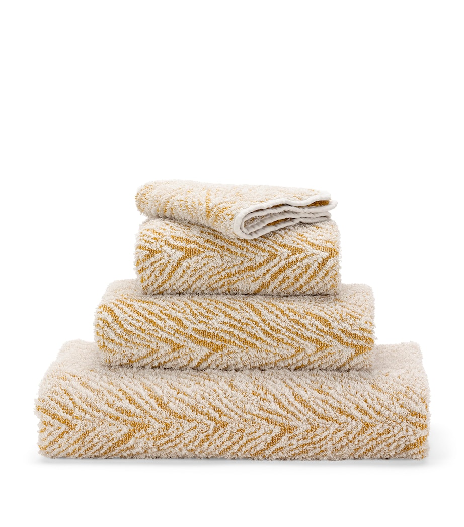 Abyss & Habidecor Egyptian Cotton Vasco Hand Towel (55cm x 100cm) Gold Image 1