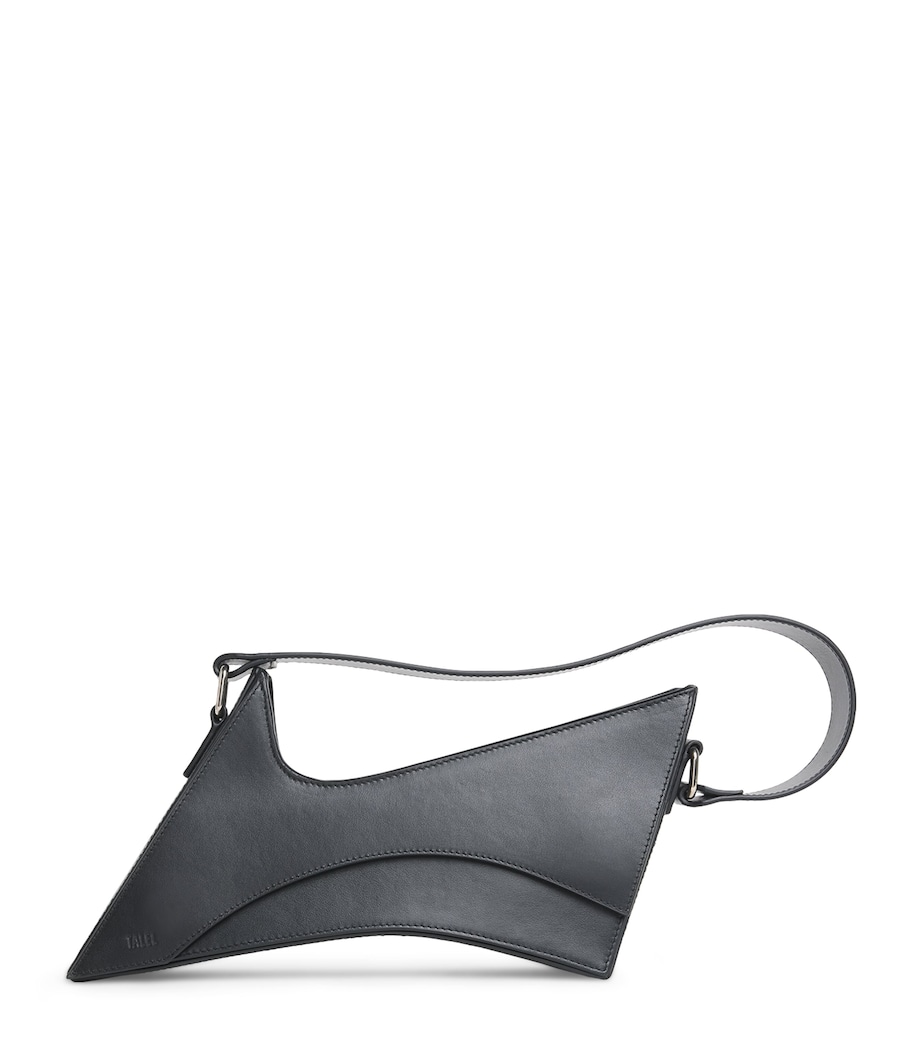 Talel Paris Leather Wave Shoulder Bag Black Image 1