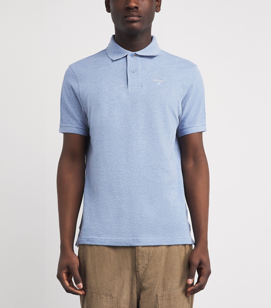 Cotton Pique Polo Shirt SKY MARLBL55 Image 3